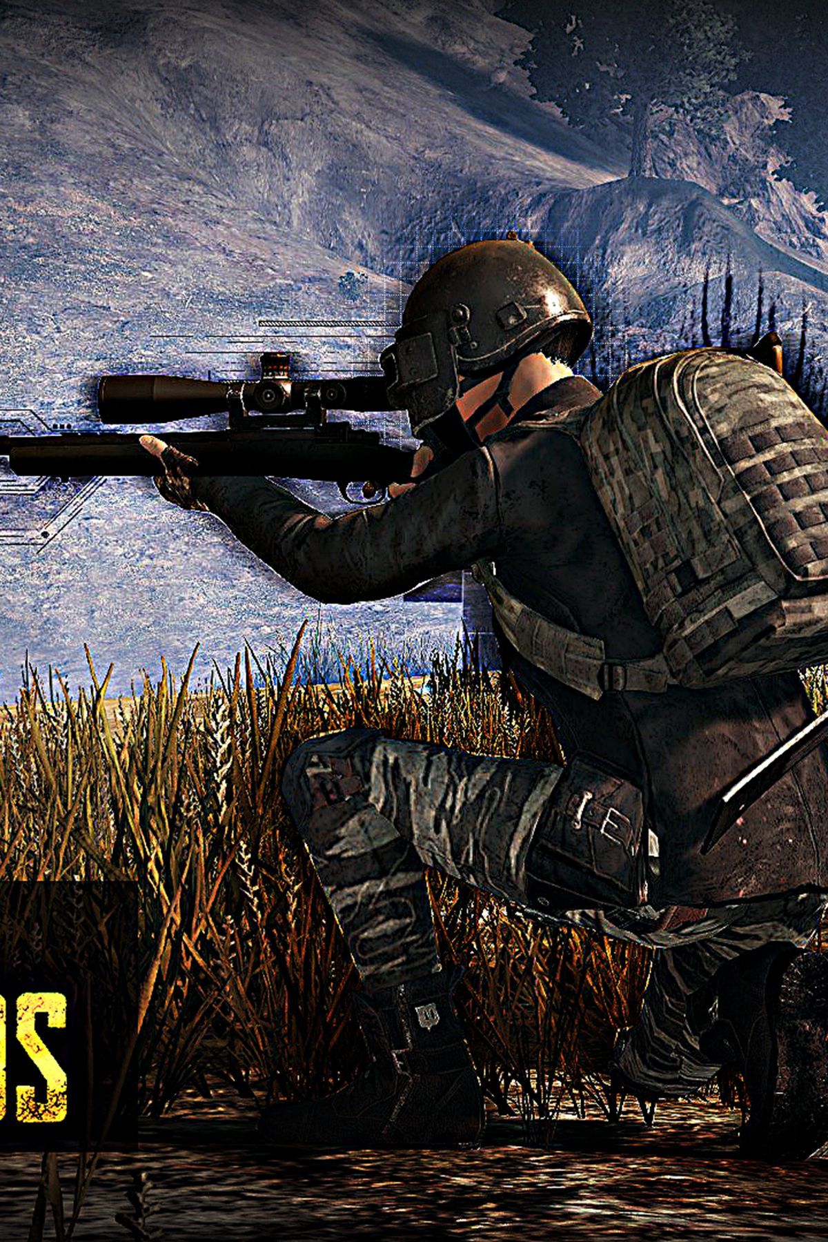 PUBG AWM Snipping Player Game mobile wallpaper. Mobile wallpaper