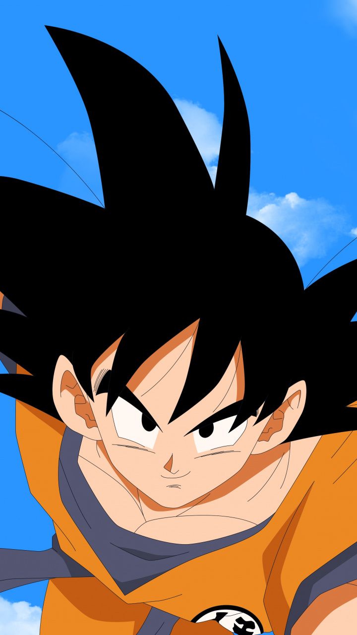 Download Goku, dark hair, anime boy, artwork, anime wallpaper
