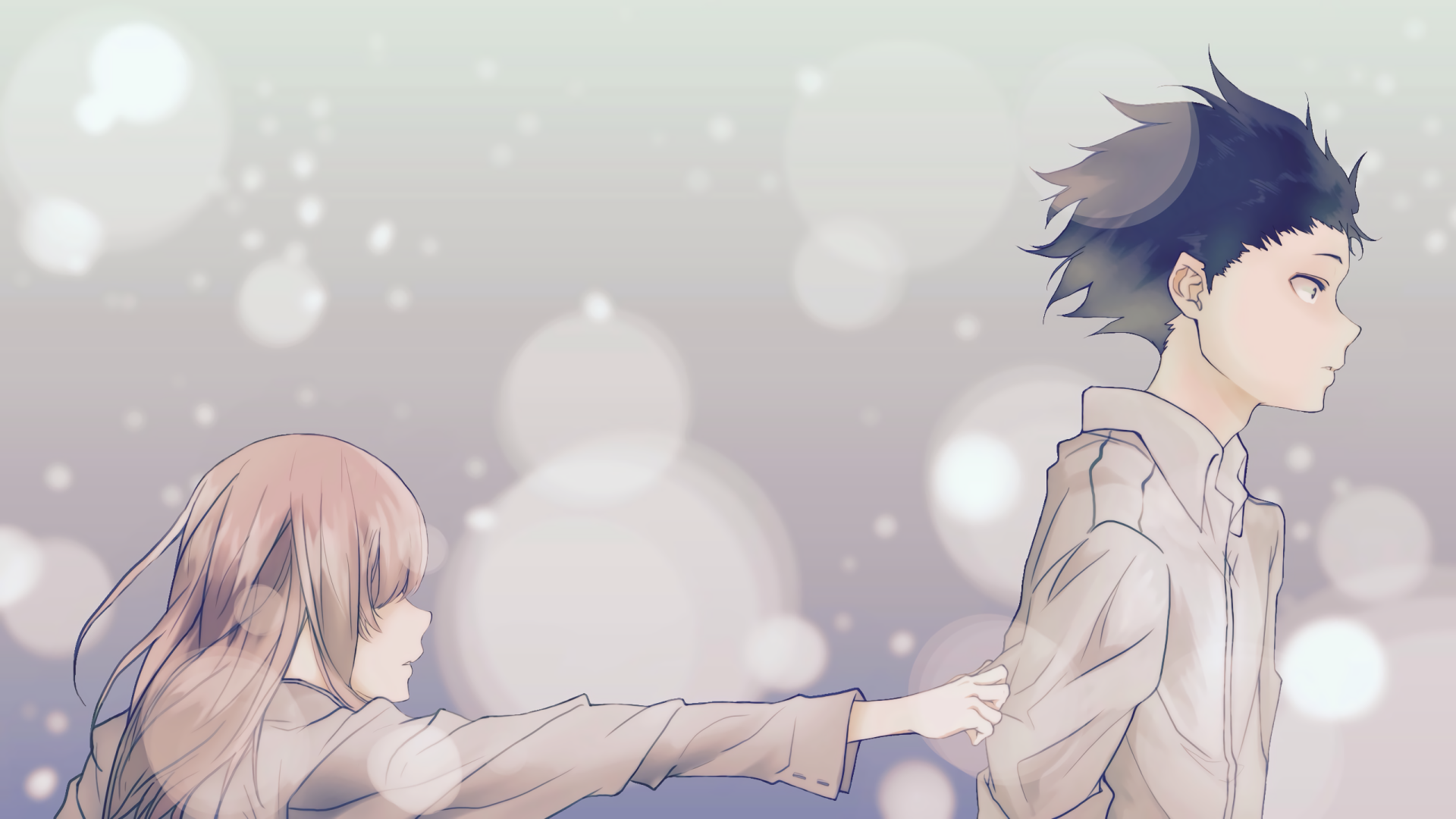 Anime Koe No Katachi Shouko Nishimiya Shouya Ishida Wallpaper