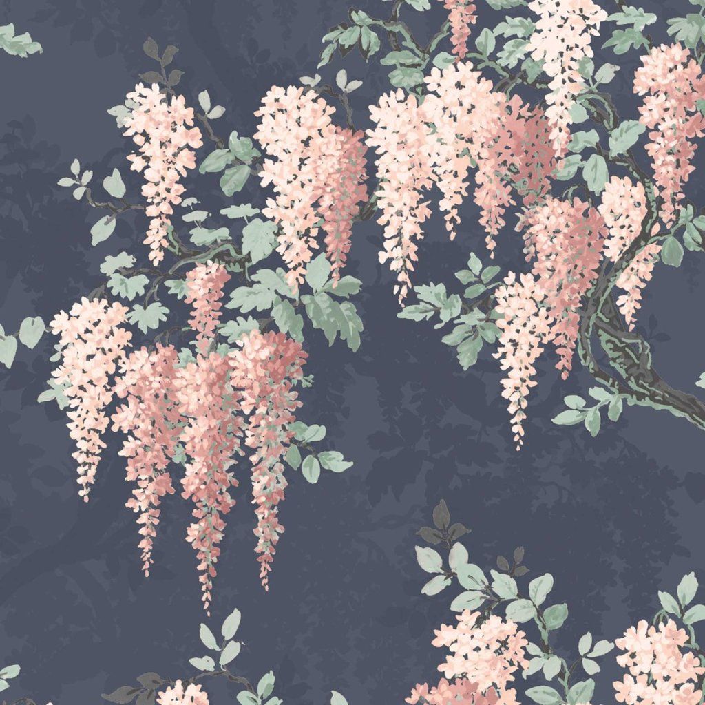 Spring style decor: Floral wisteria wallpaper Fresh Design Blog