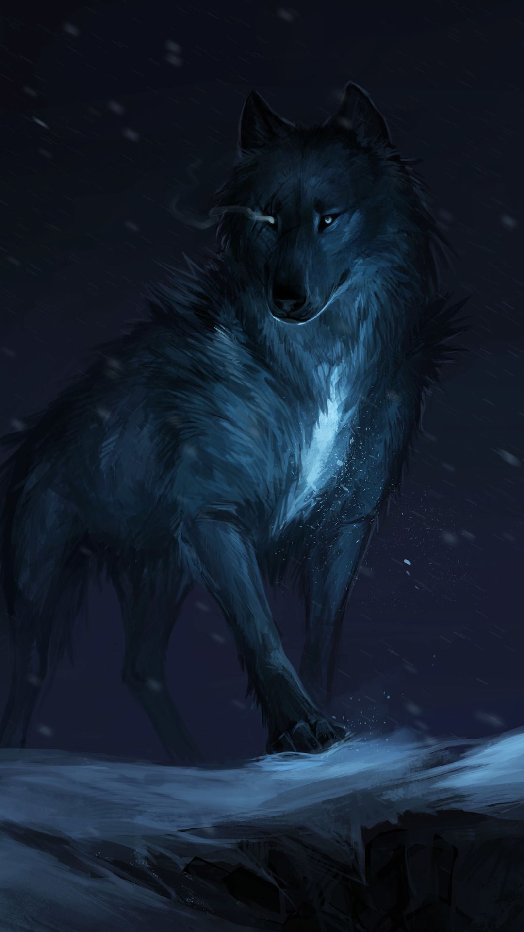 Wolf Drawing In 1080x1920 Resolution. Wolf wallpaper, Fantasy