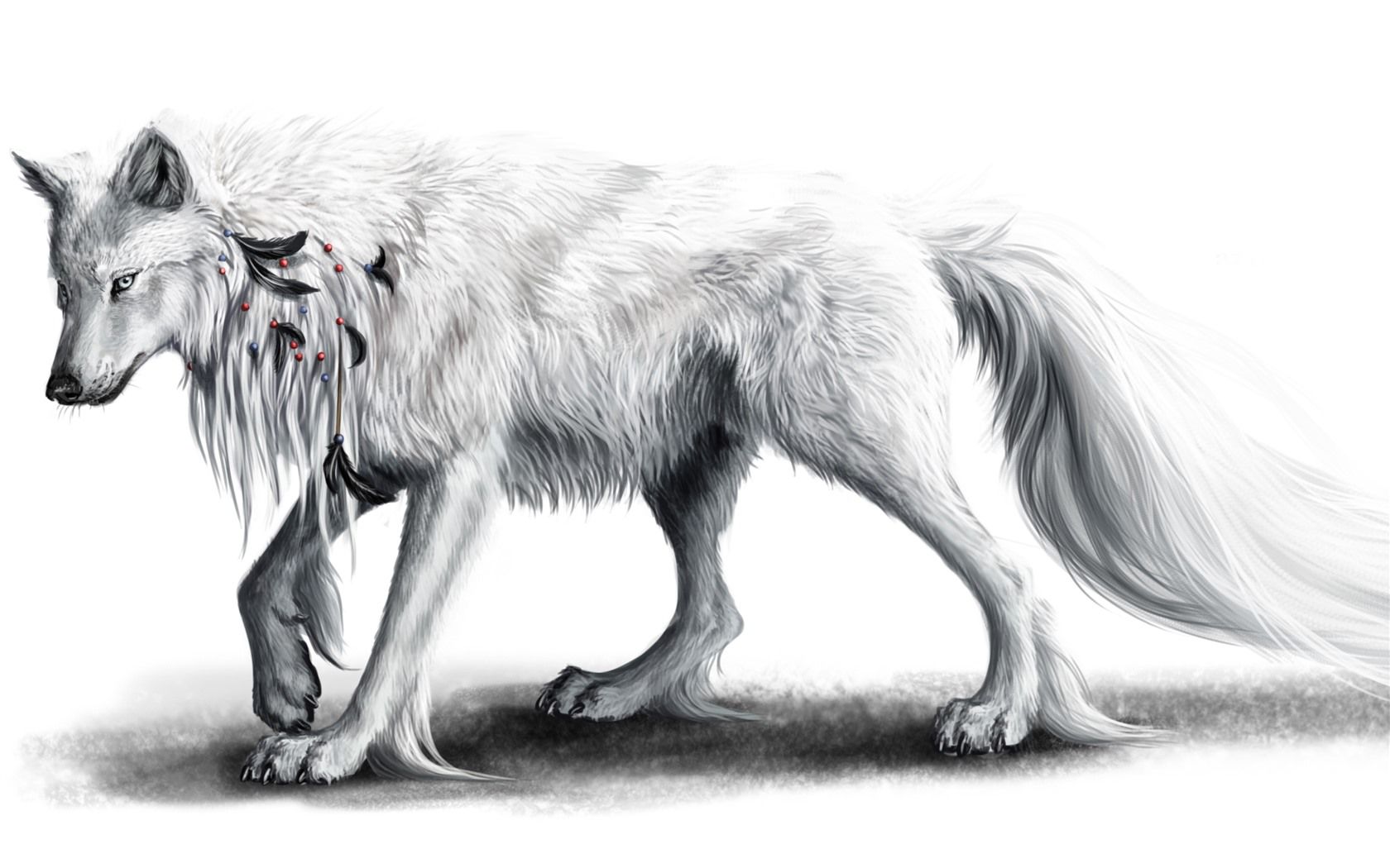 Wallpaper White wolf, art picture 1920x1440 HD Picture, Image