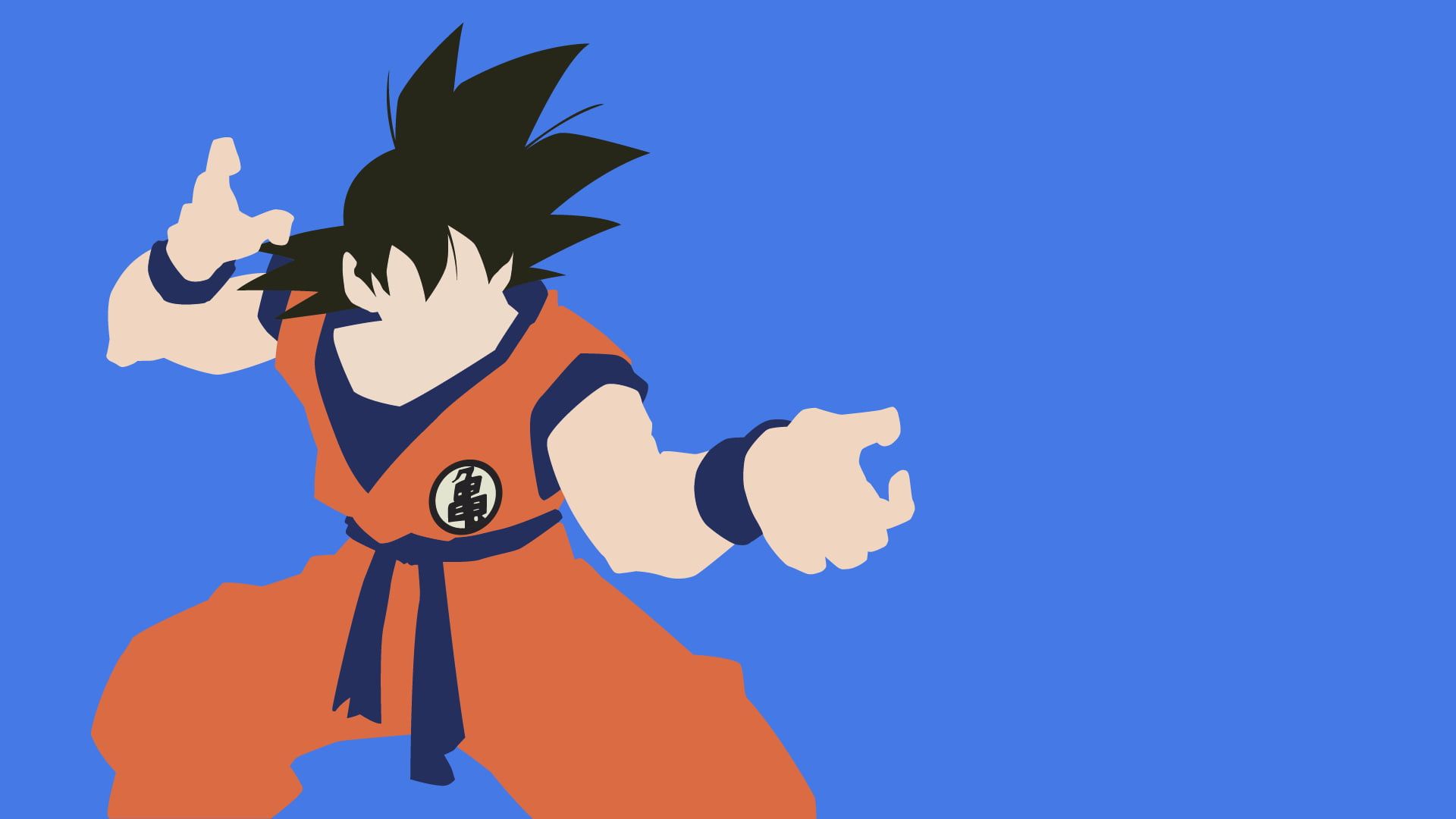 Son Goku illustration, Son Goku, Super Saiyan, minimalism HD