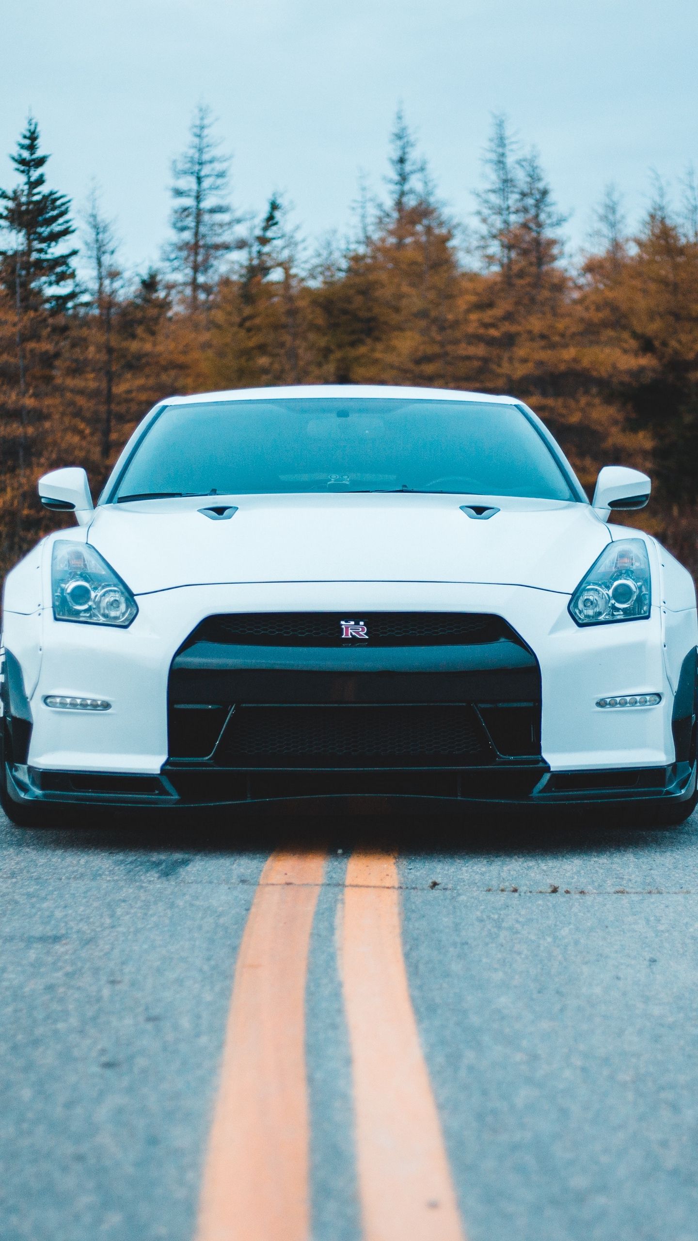 Download Wallpaper 1440x2560 Nissan Gt R, Nissan, Front View