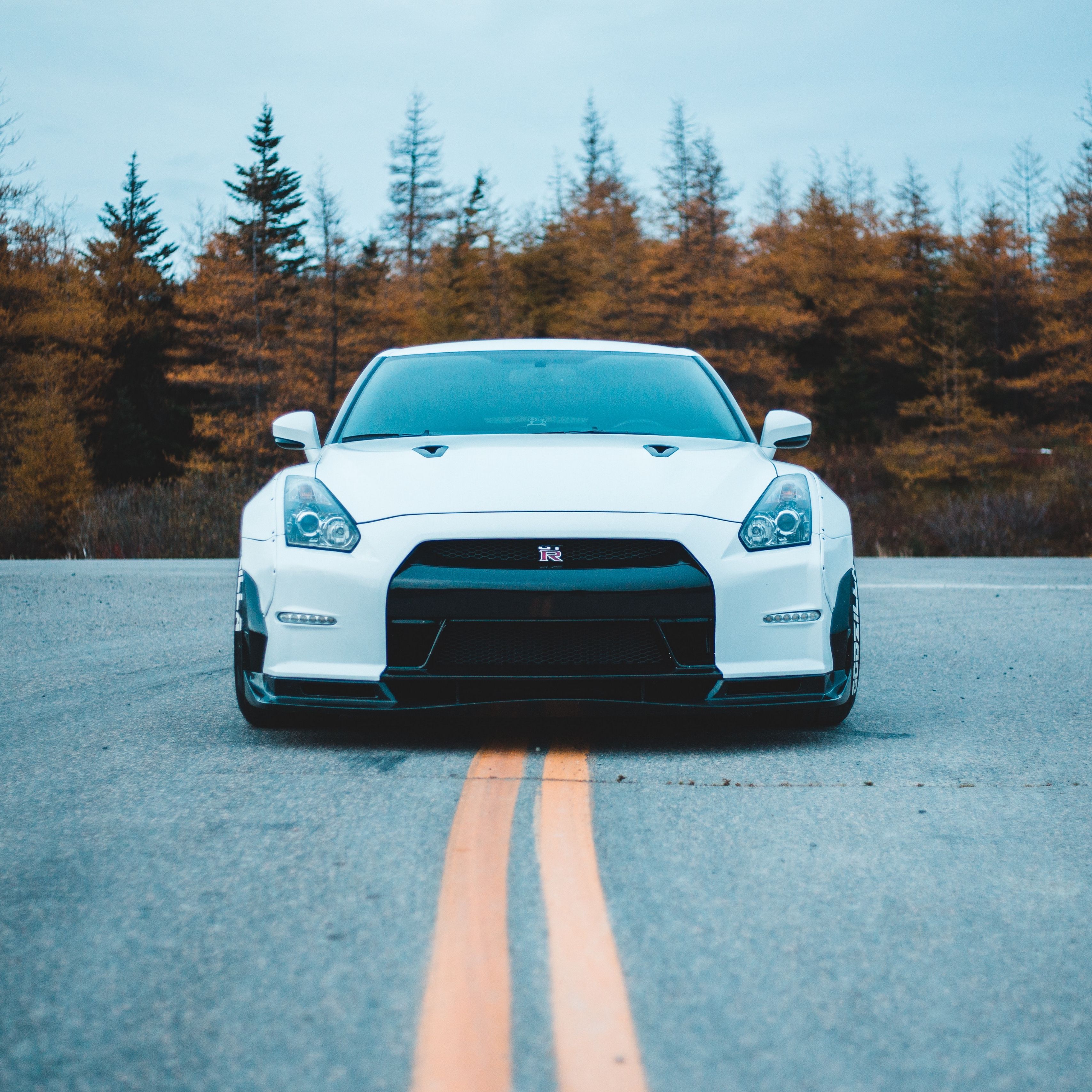 Download Wallpaper 3415x3415 Nissan Gt R, Nissan, Front View