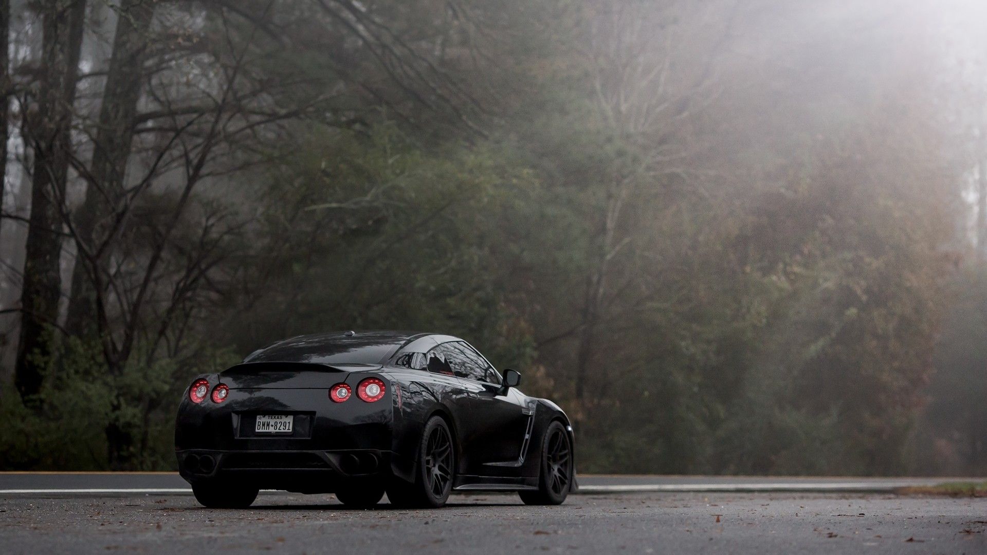 car, Nissan, Nissan GTR, Road, Forest Wallpaper HD / Desktop