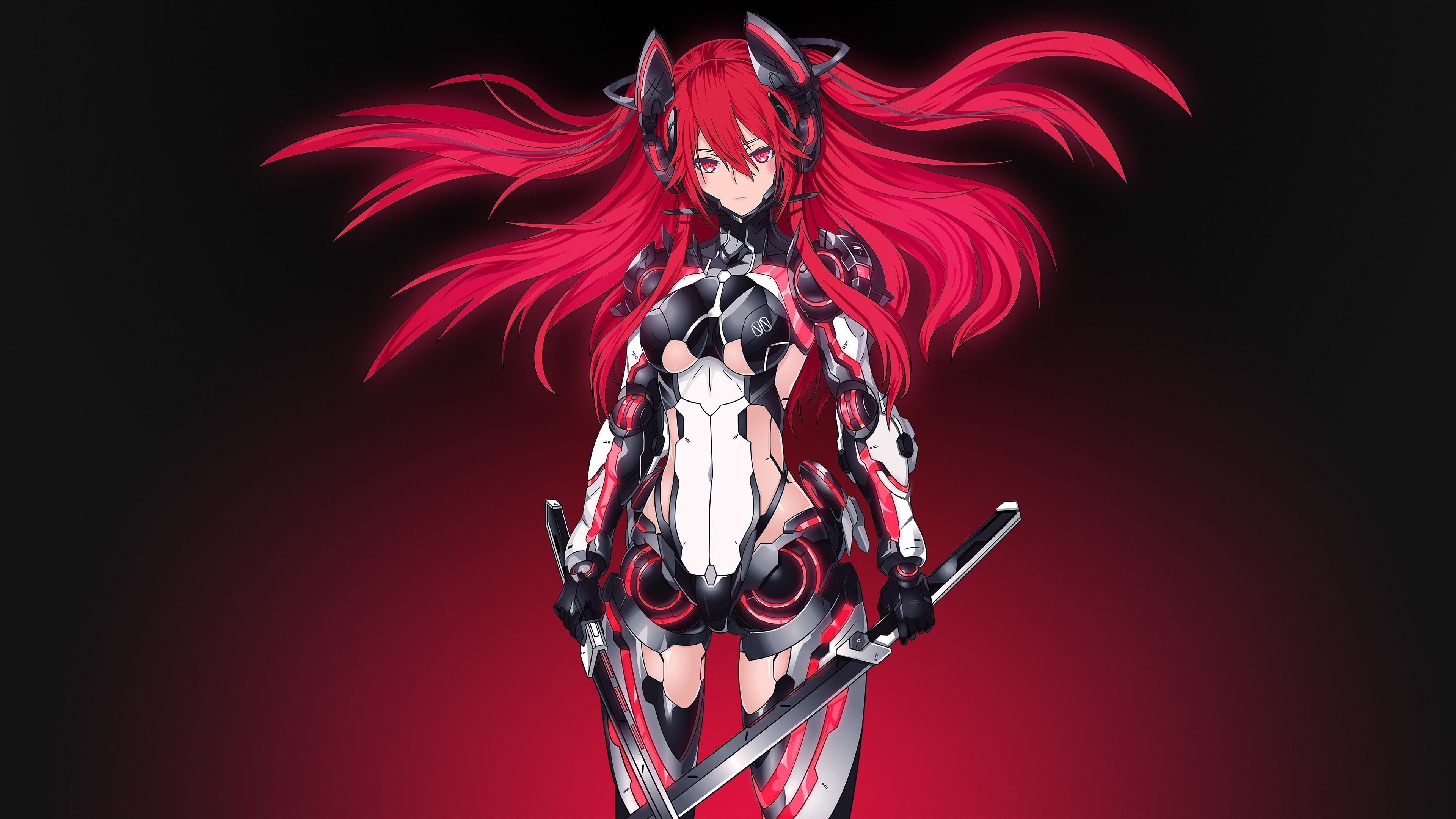 3840x Redhead Anime Girl Assassin Redhead Anime