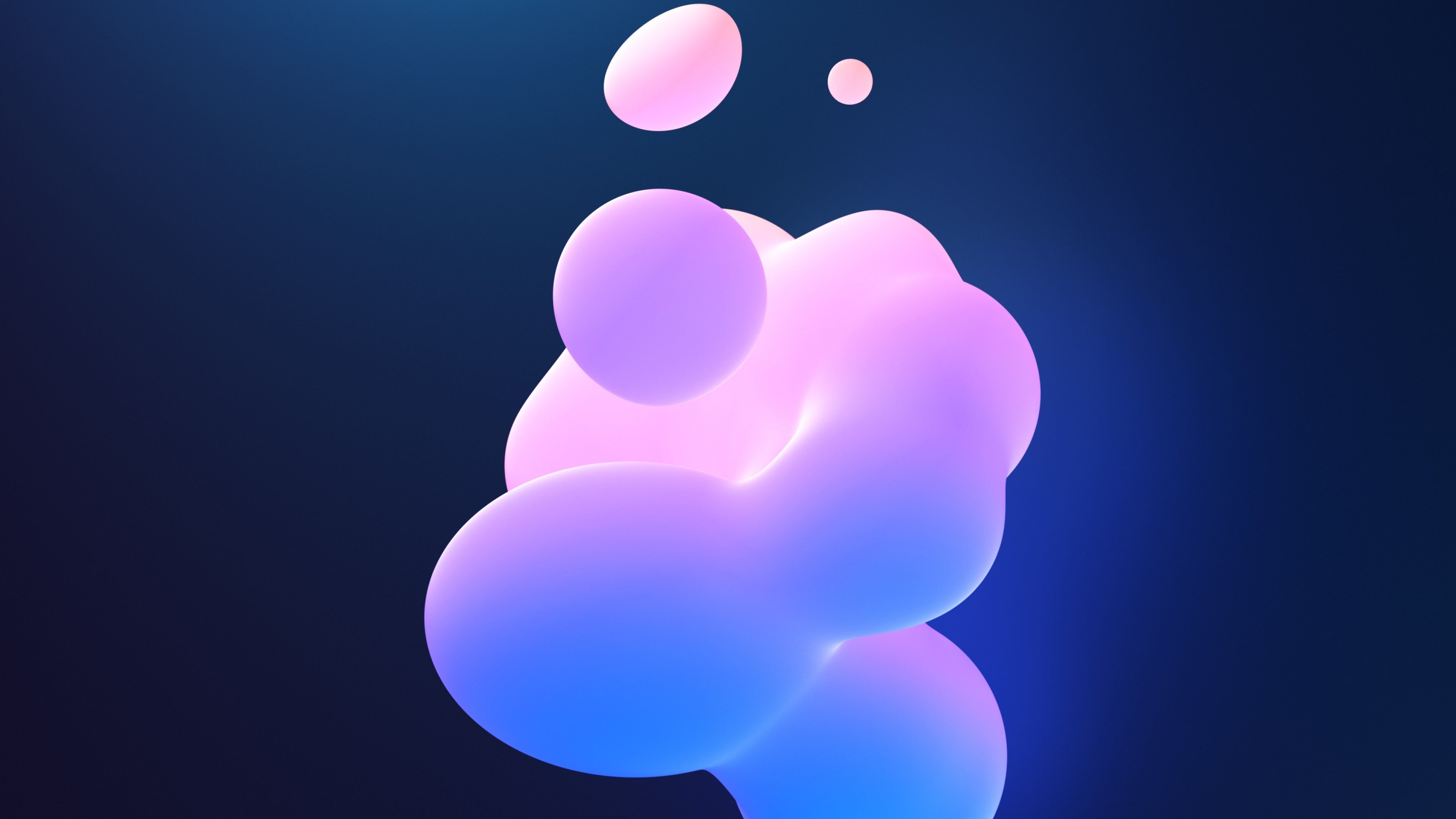 Wallpaper Fluid, Bubbles, HTC U12 Plus, Stock, Blue, HD, Abstract