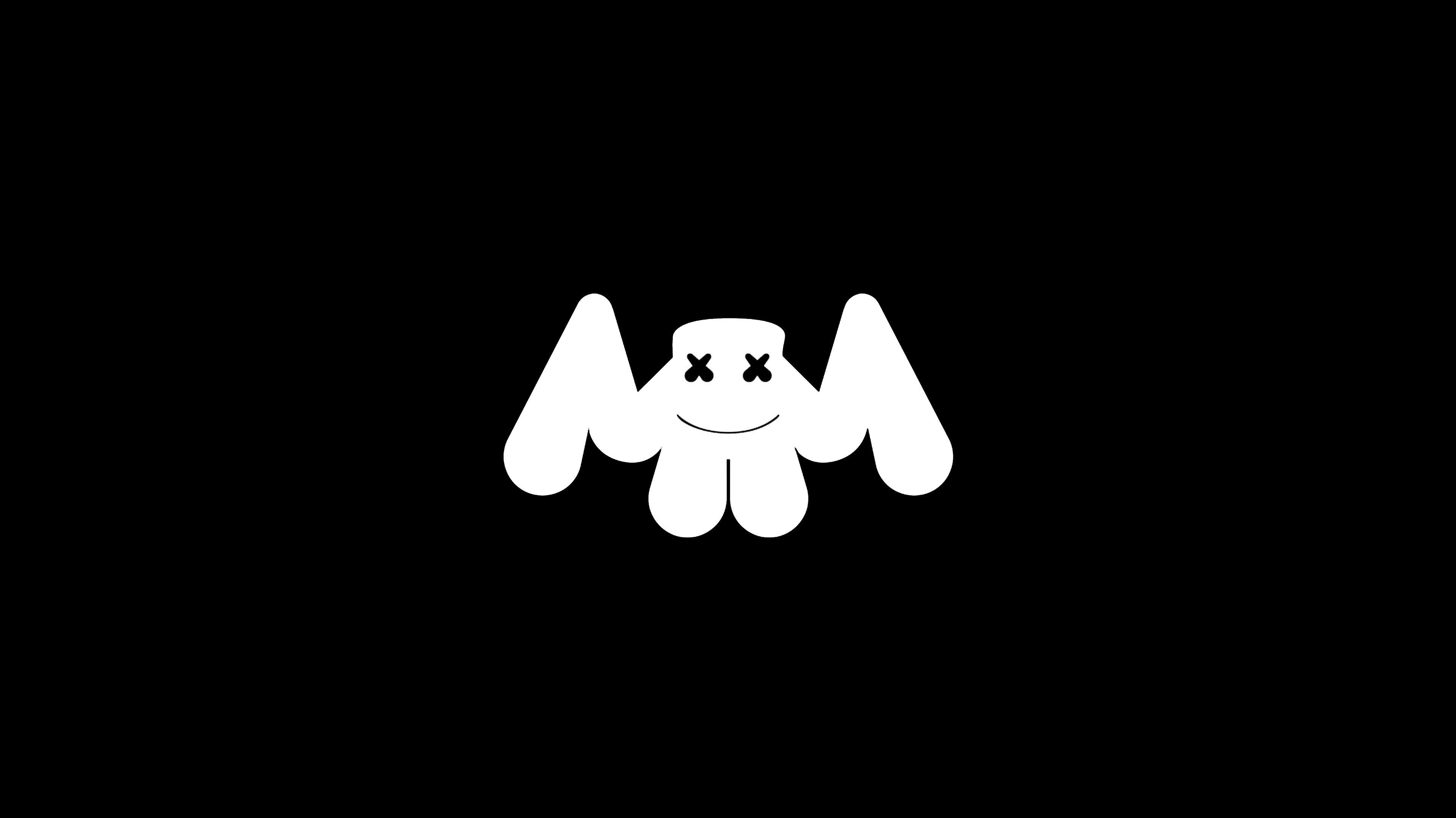 Marshmello Logo Dark, HD Music, 4k Wallpaper, Image, Background, Photo and Picture