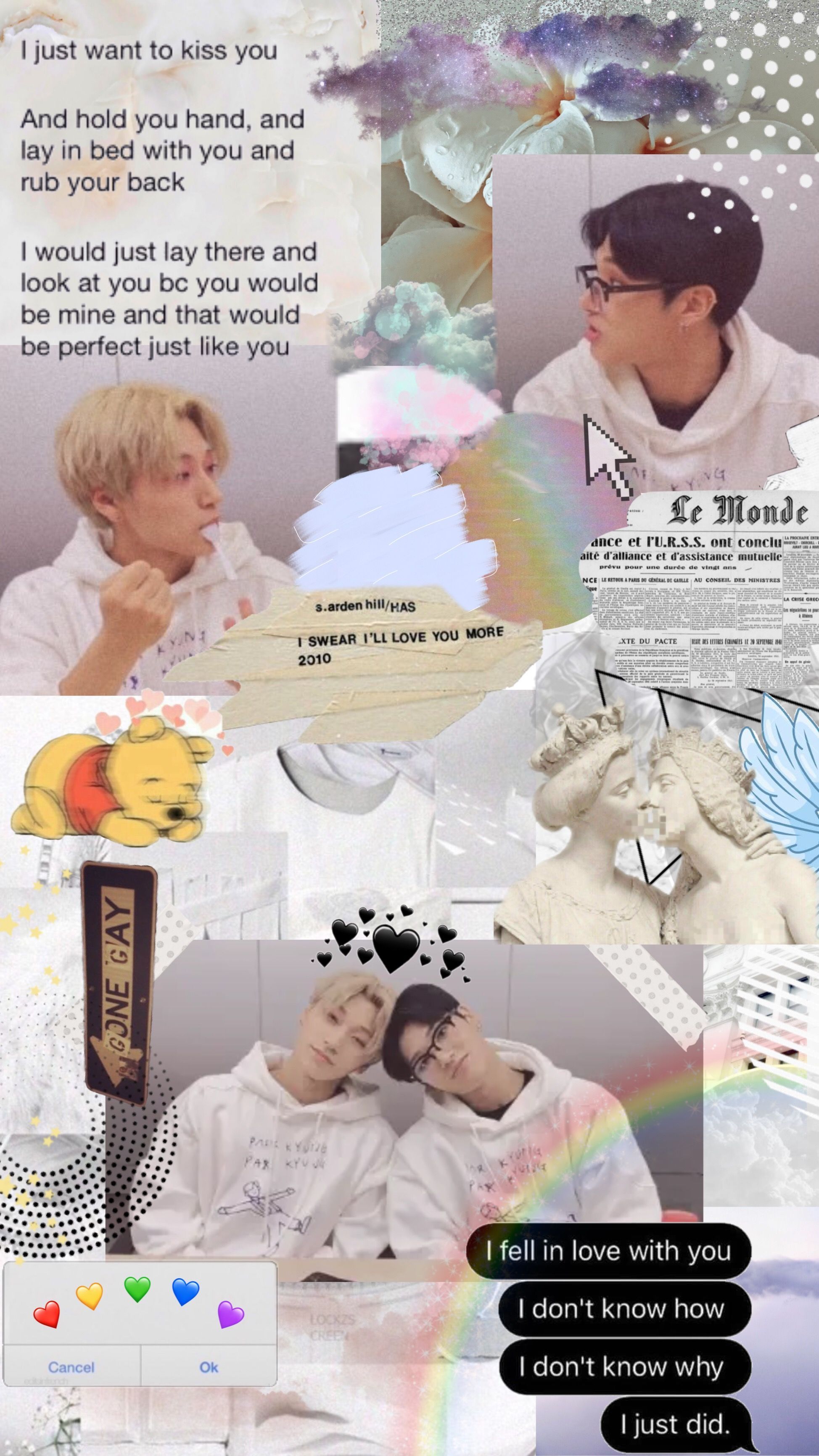 ateez #woosan #wooyoung #san #lockscreen #ateezlockscreen #pride