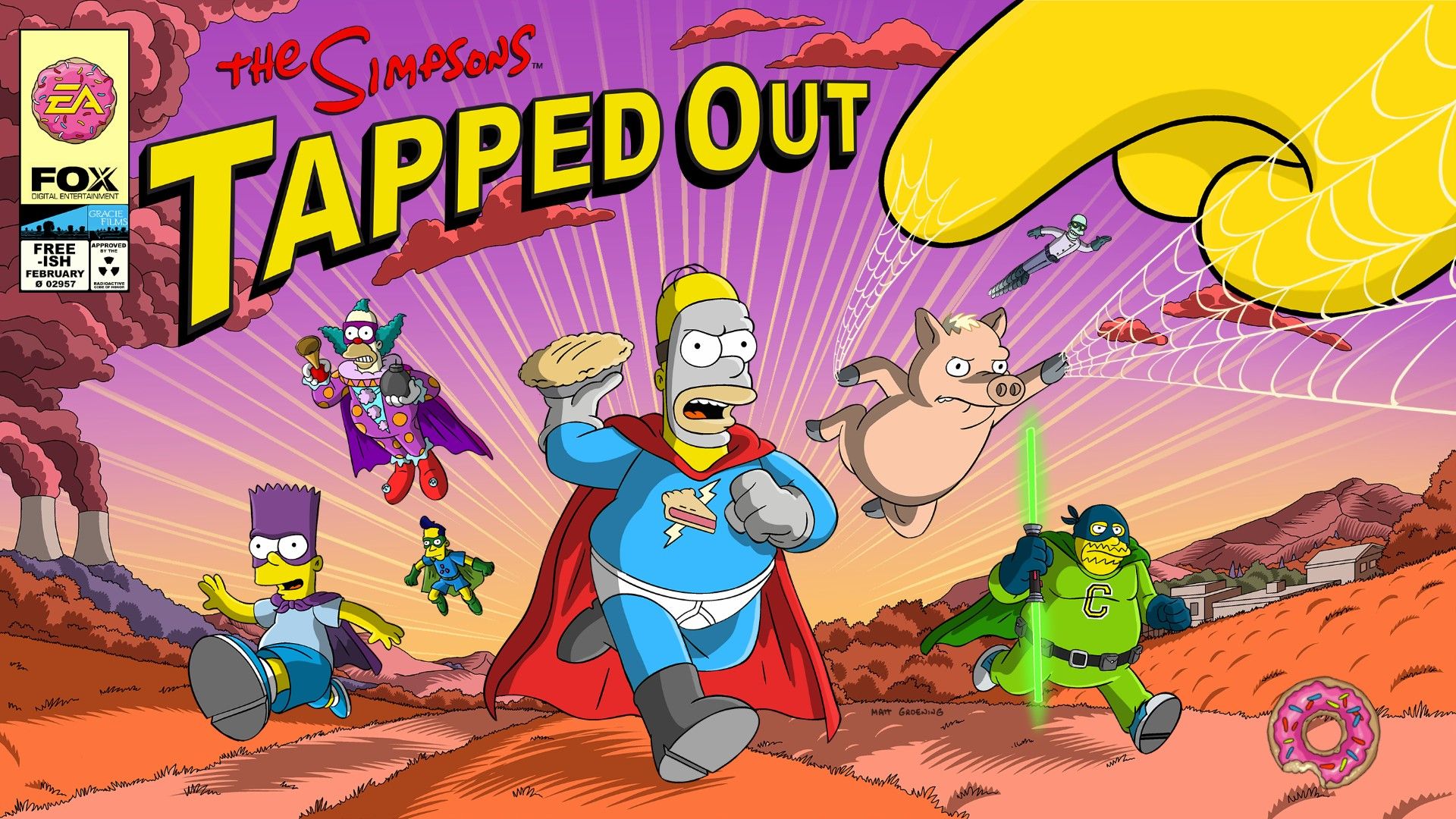 The Simpsons, Tapped Out, Homer Simpson, Bart Simpson, Krusty