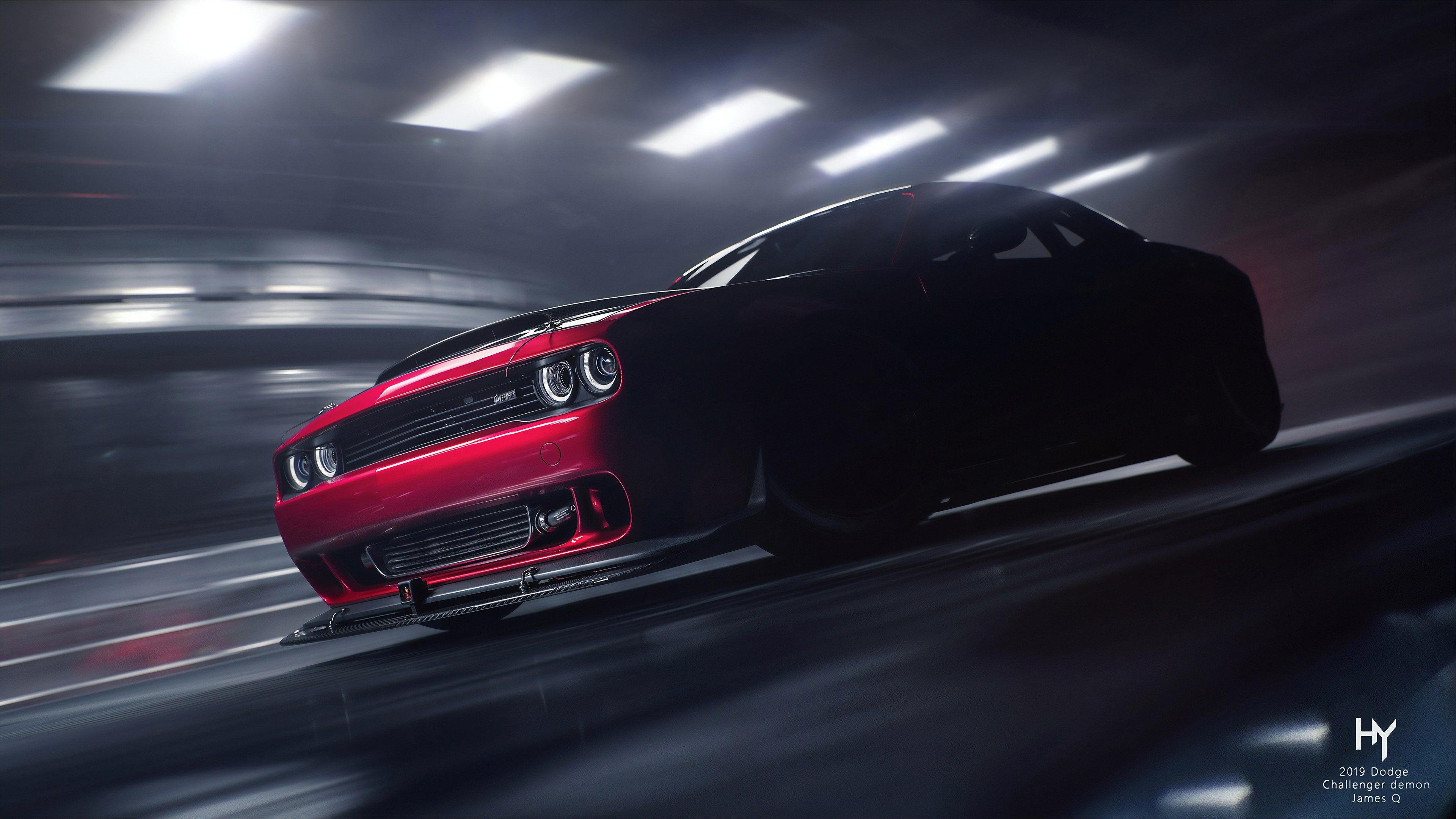 Wallpaper 4k Dodge Challenger Demon Wallpaper Behance HD