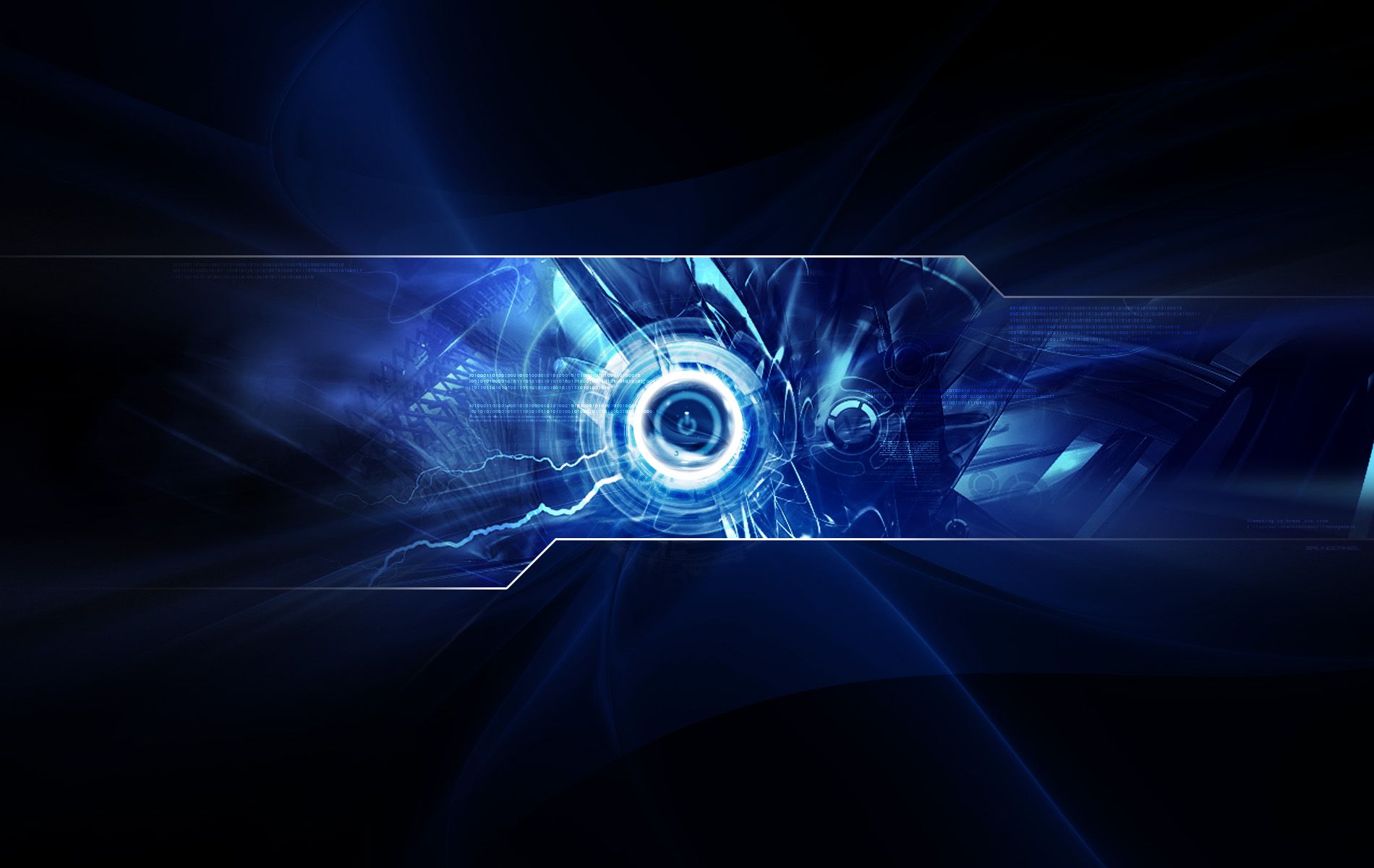 Black and Blue Tech Wallpaper