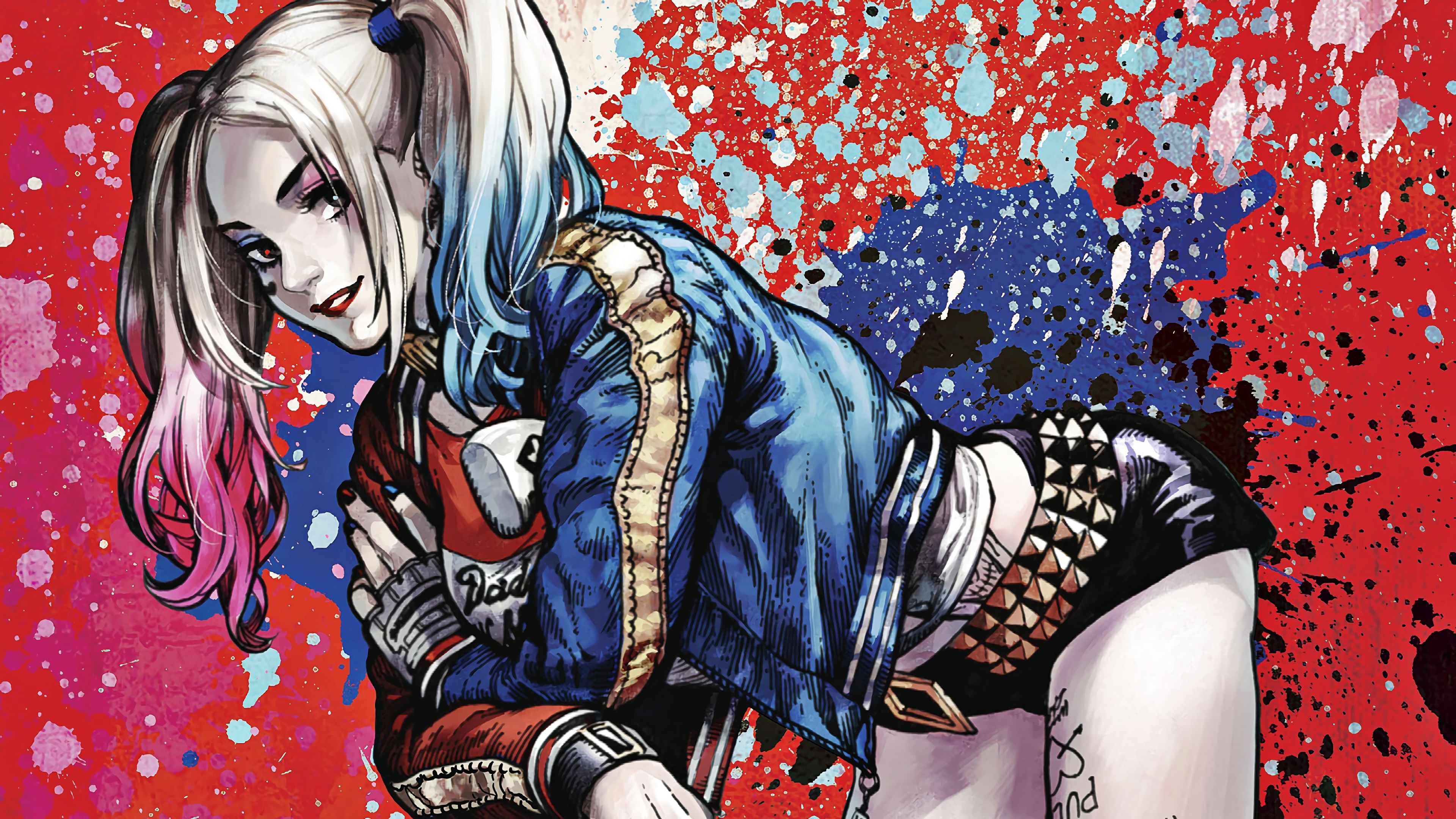 Best Anime Art Harley Quinn Dc Comics A4741 Free Wallpaper Download