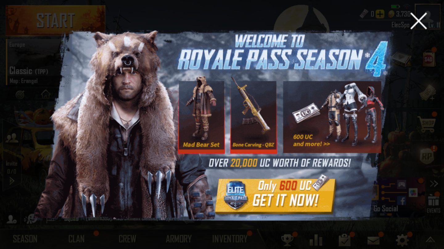 PUBG Mobile Season 4 Update Weapon, Vehicle, Skins, Royale