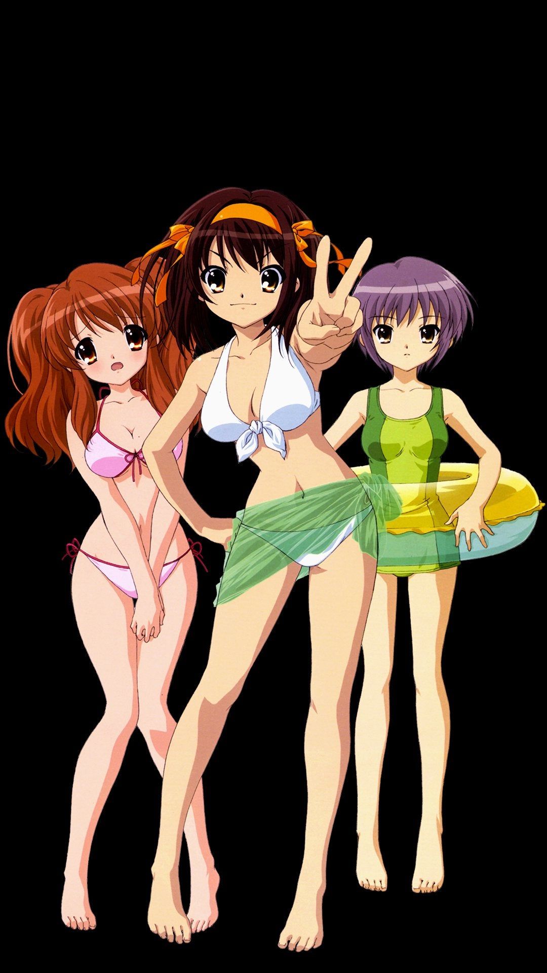 More AMOLED Wallpaper Melancholy, K On, Maid Dragon, Non Non