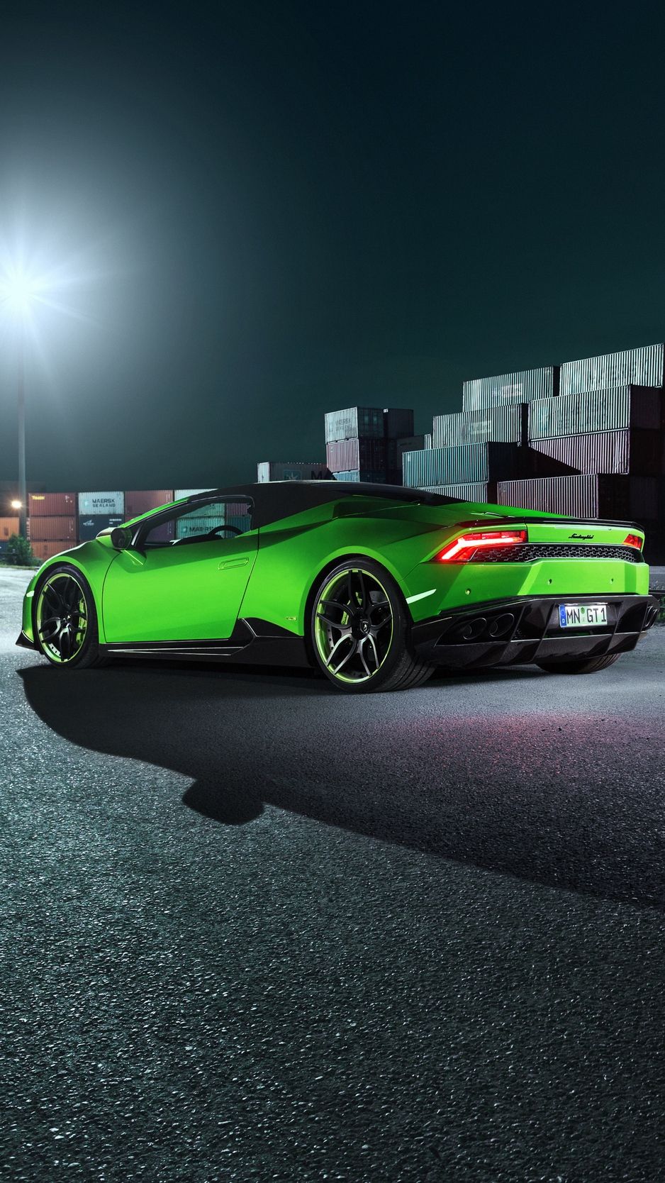 Download wallpaper 938x1668 lamborghini, huracan, spyder, side