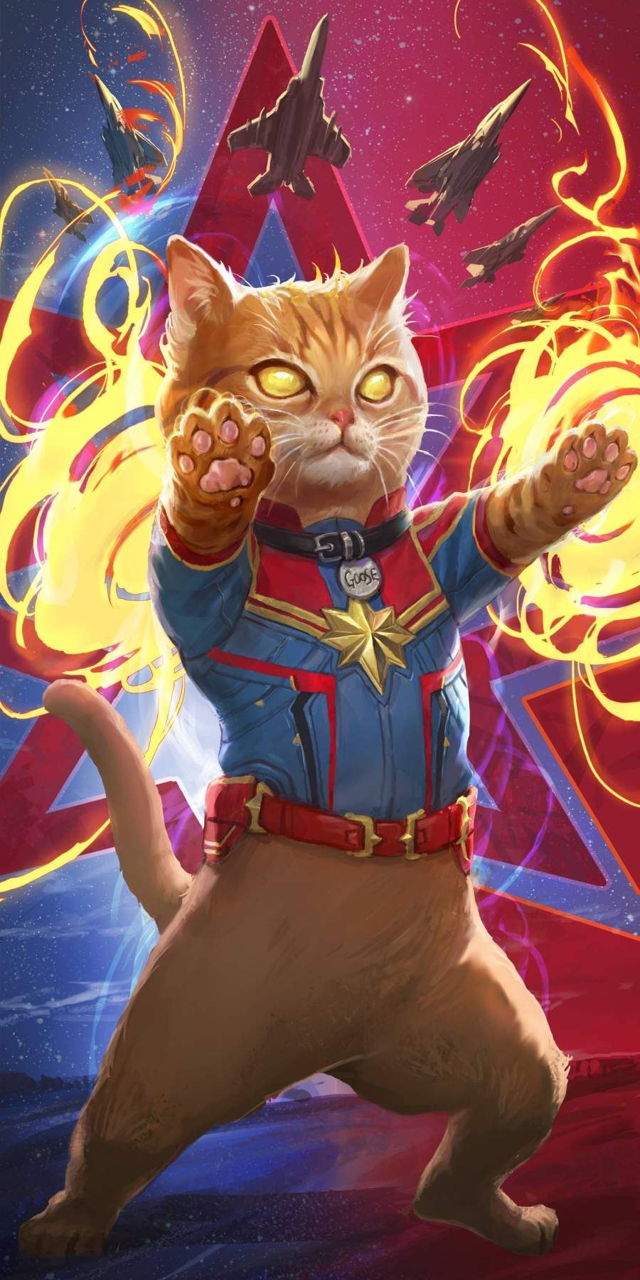 Captain Marvel Cat IPhone Wallpaper. Marvel cartoons, Marvel comics wallpaper, Marvel artwork