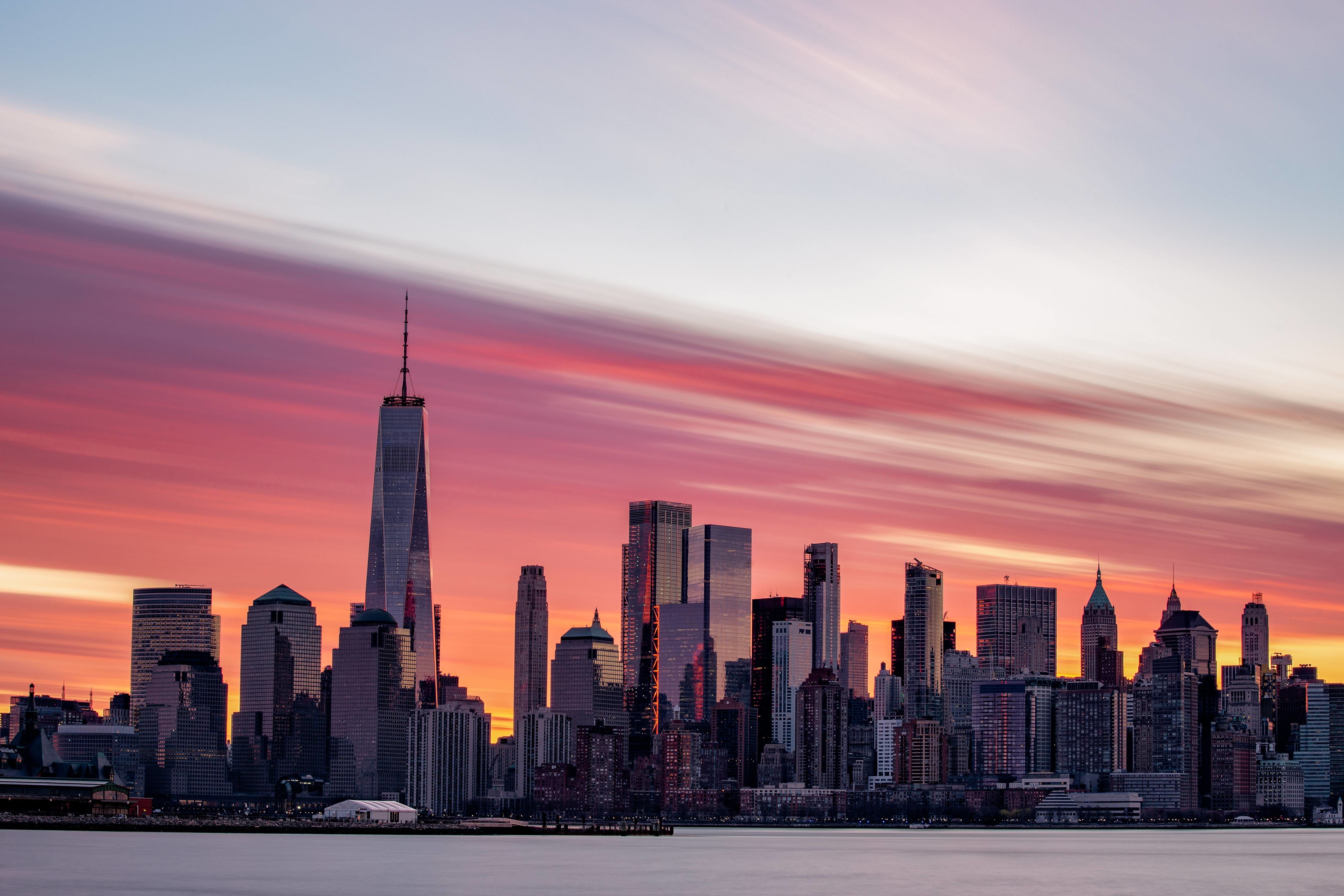 Sunrise Over Lower Manhattan Wallpaper, HD City 4K Wallpaper