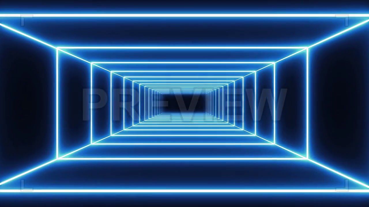 Blue Neon Tunnel Motion Graphics