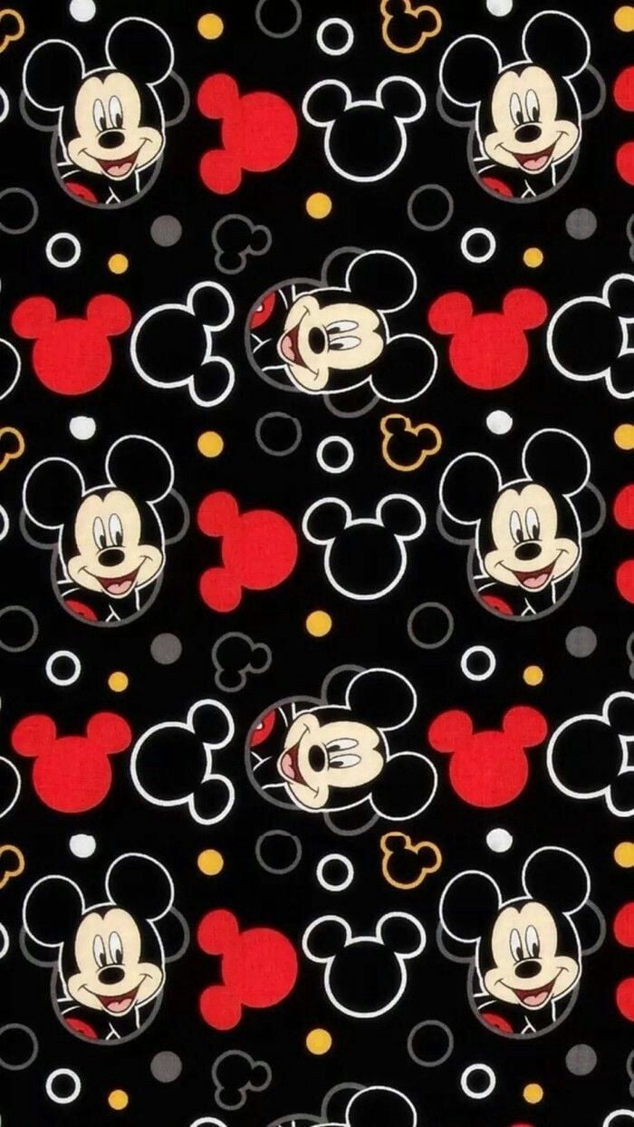 Mickey Mouse.. black.. red.. . Mickey mouse wallpaper, Mickey mouse