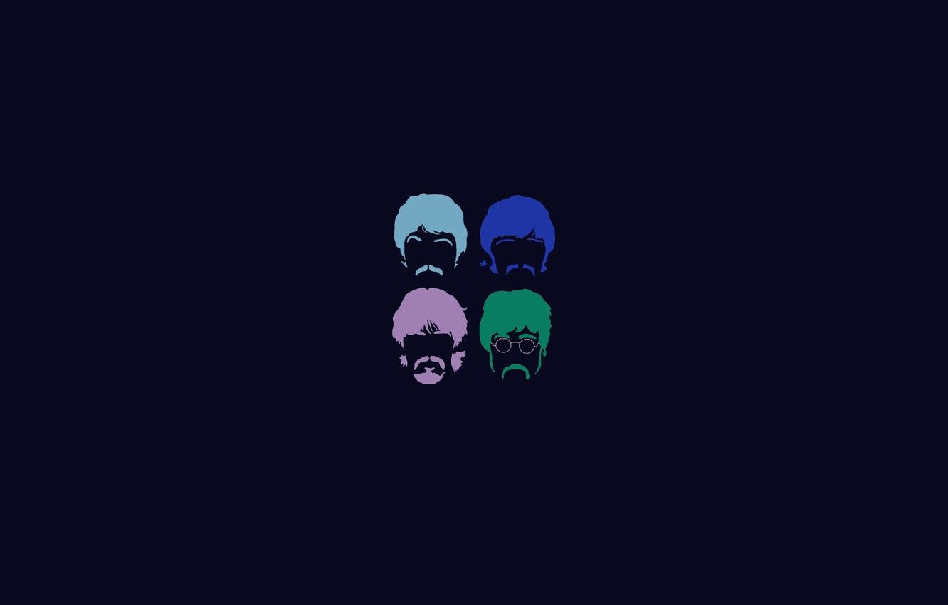 Wallpaper background, minimalism, group, four, The Beatles