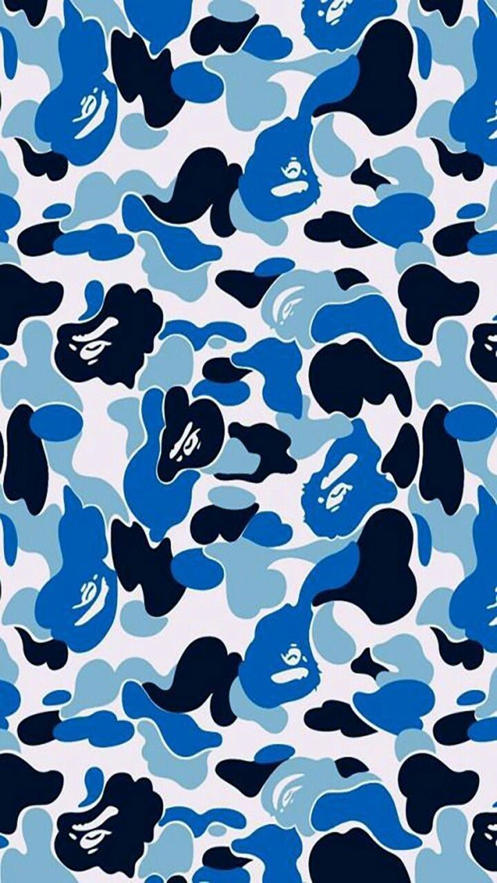 Bape Wallpaper iPhone Blue Camo Live Photo