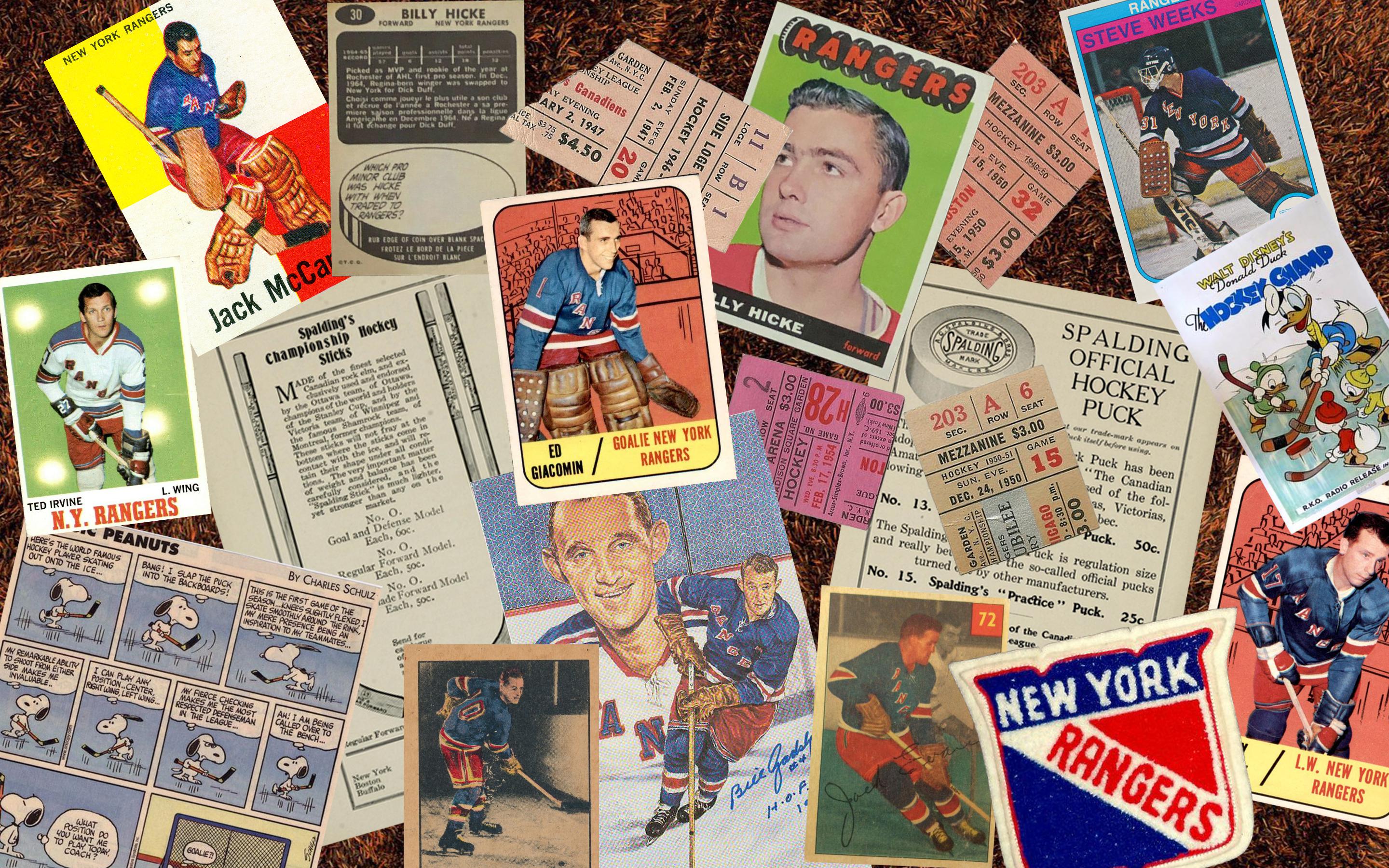 Vintage Rangers Memorabilia Collage Desktop Wallpaper