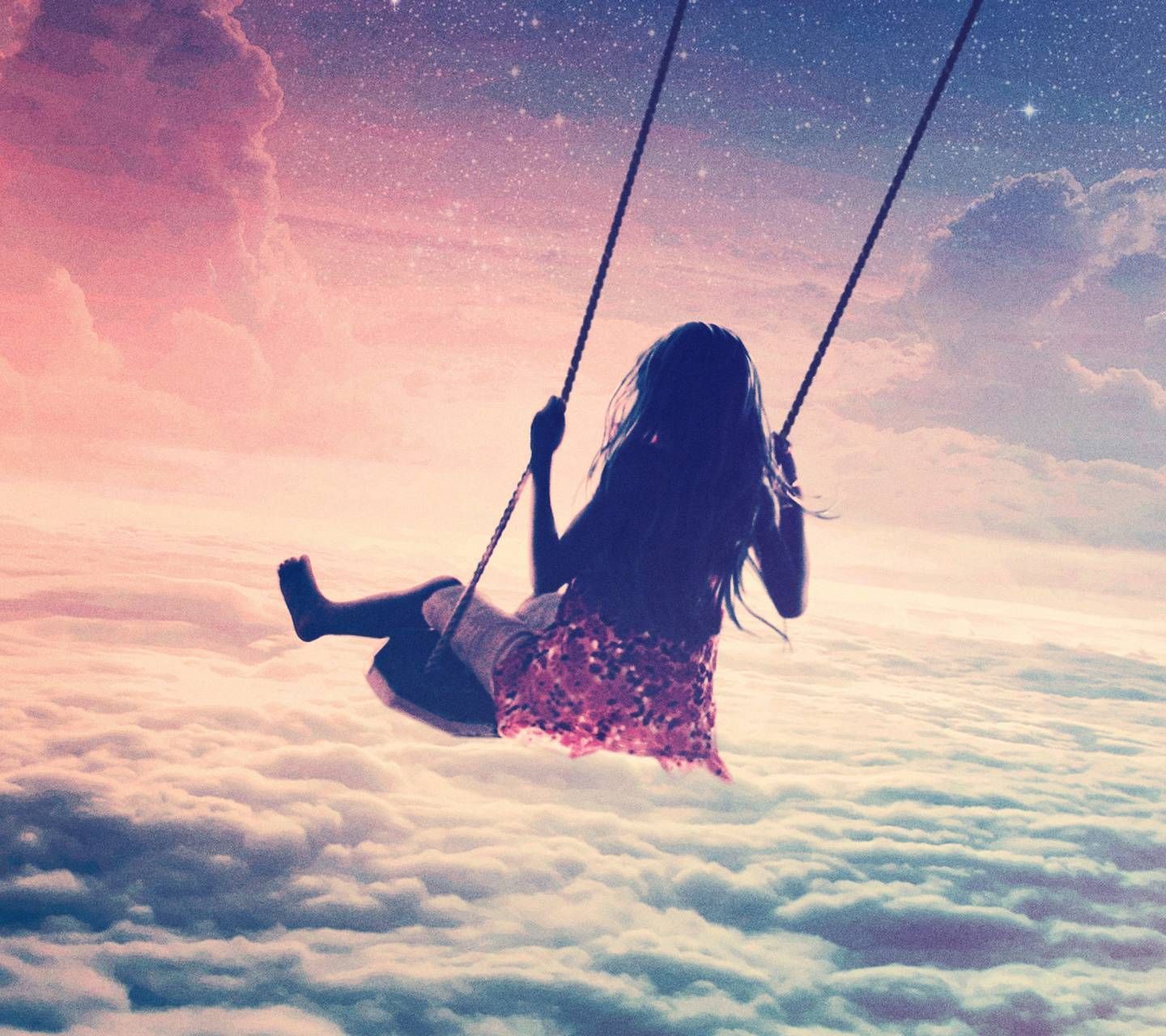 Download Girl on swing Wallpaper