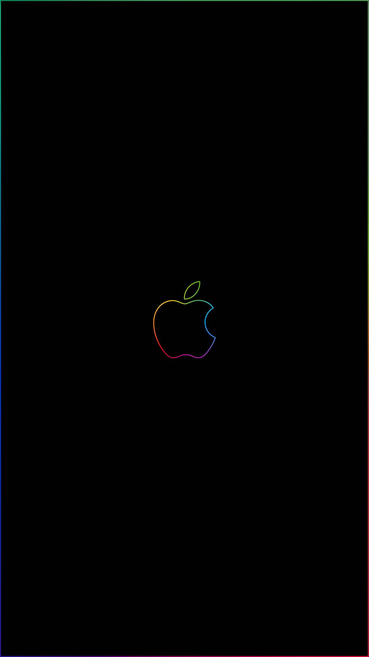 Rainbow border & apple logo iPhone wallpaper Imgur links