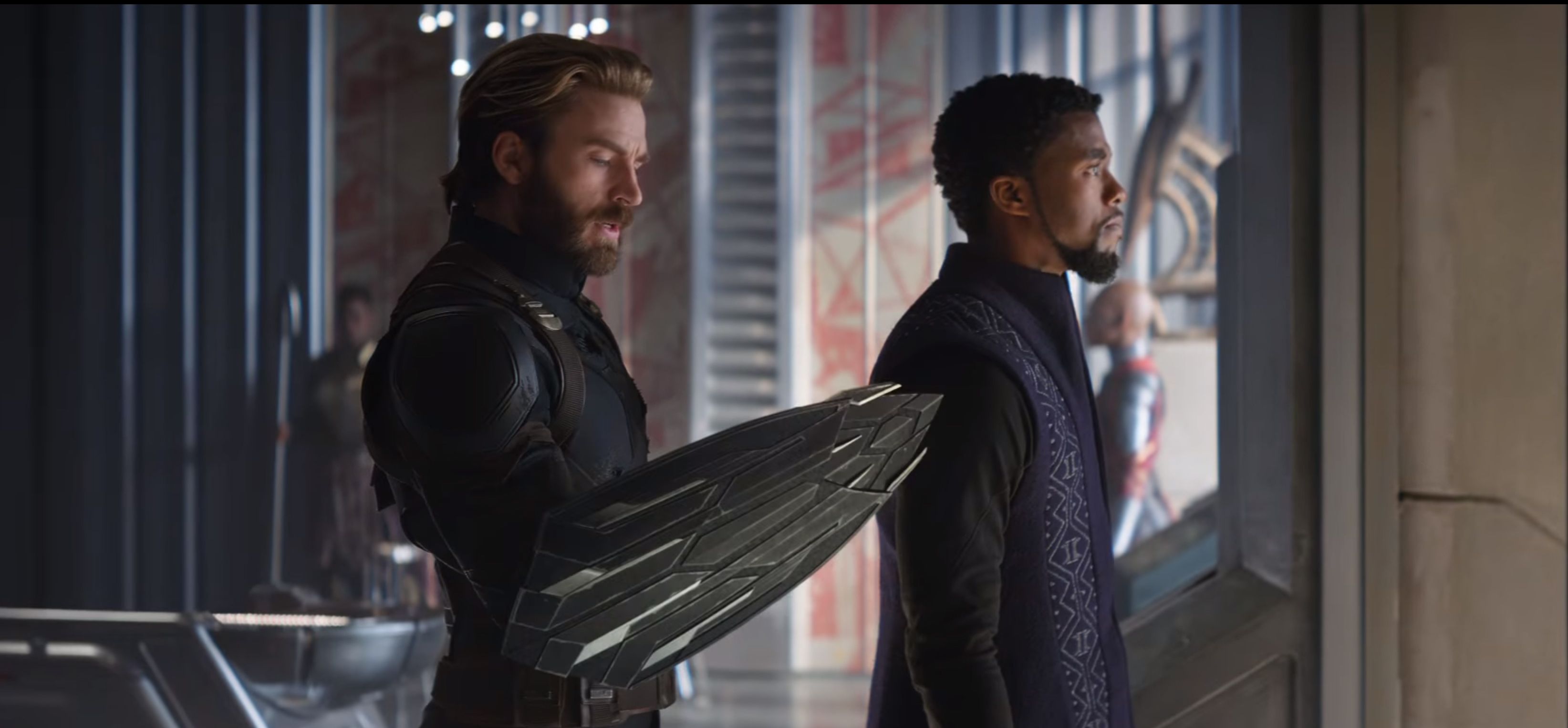 Captain America And T Challa In Avengers Infinity War