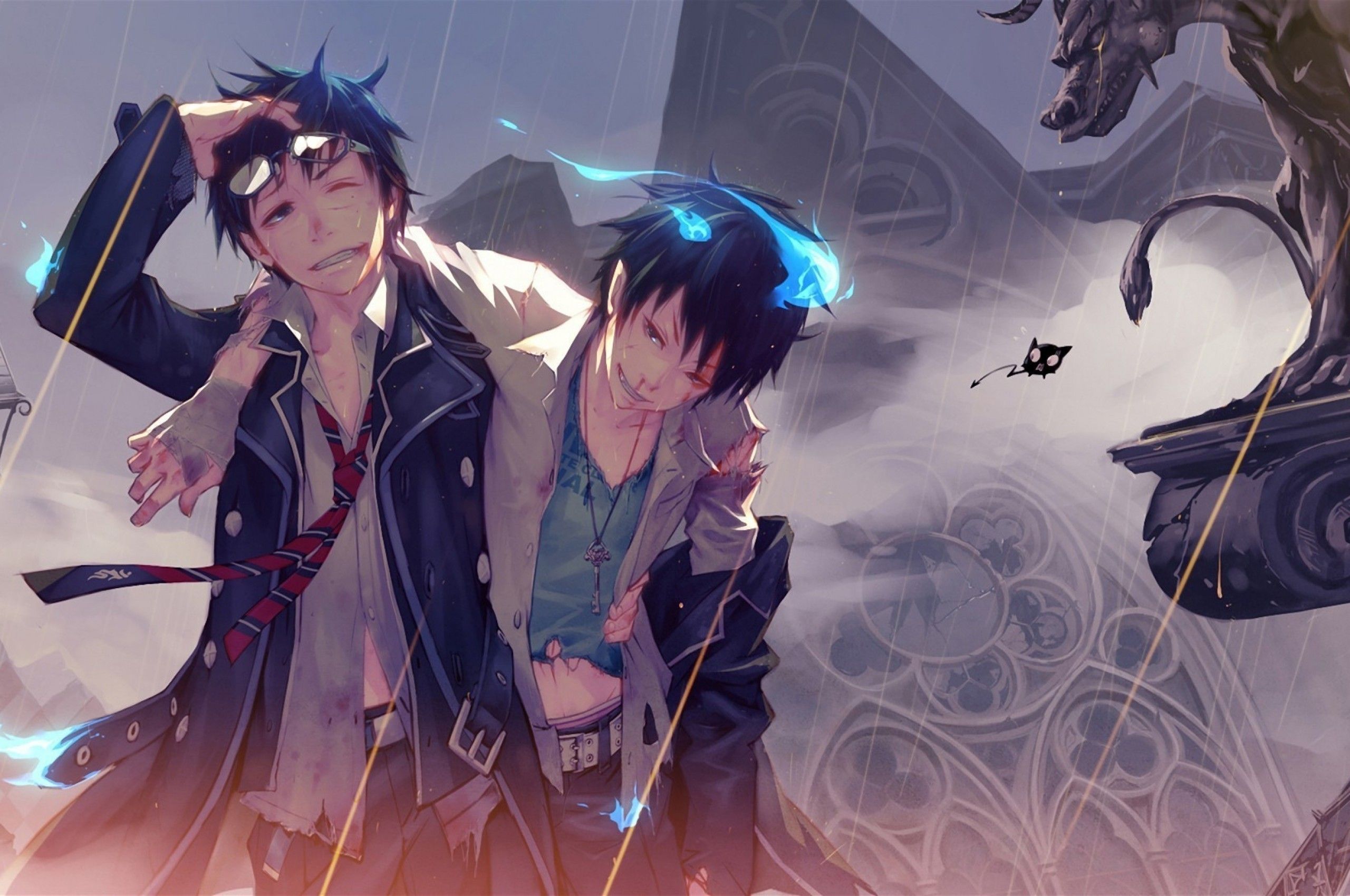 Download 2560x1700 Ao No Exorcist, Rin Okumura, Yukio Okumura