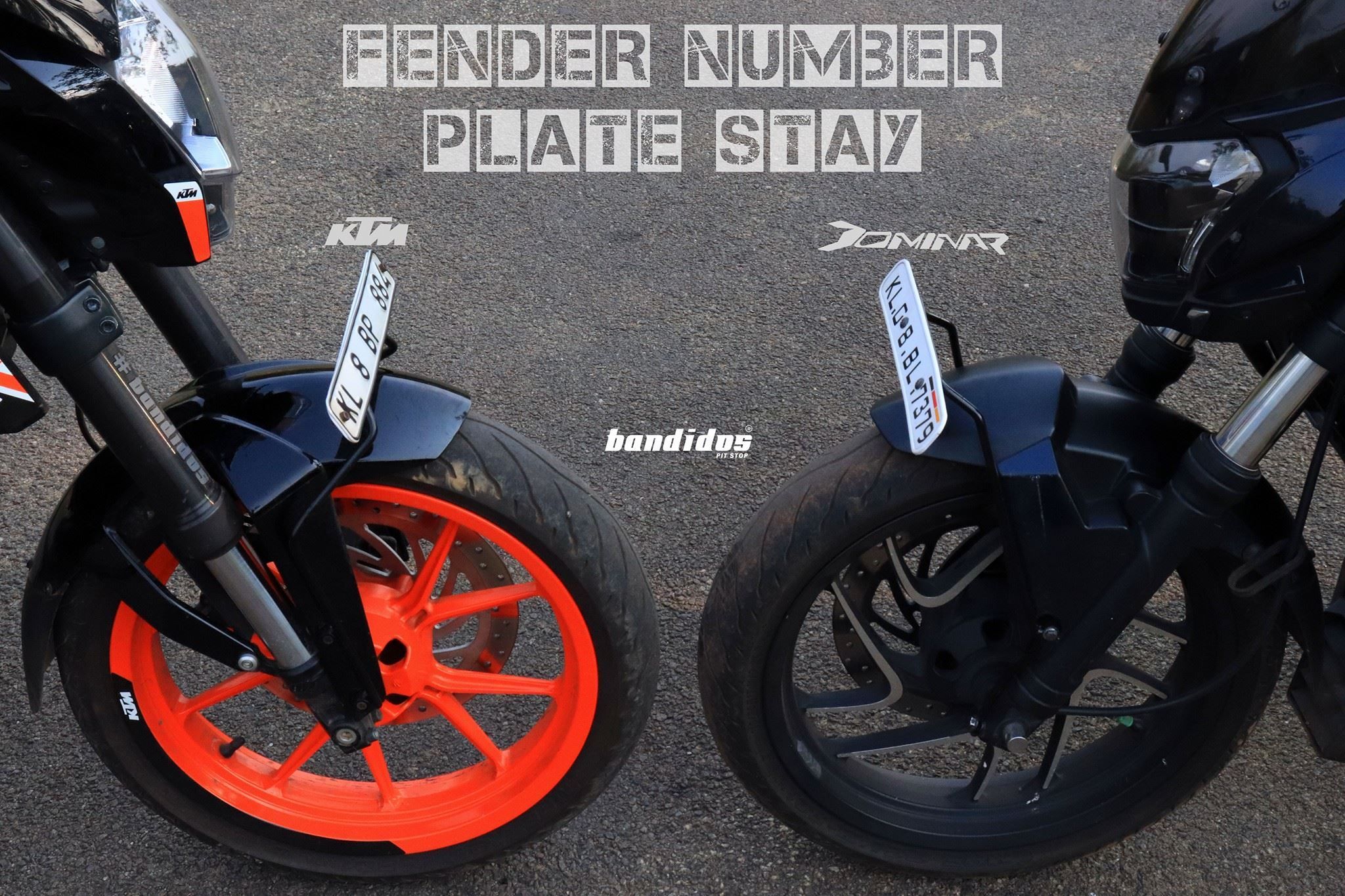 Presenting fender number plate stay for KTM and Bajaj Dominar