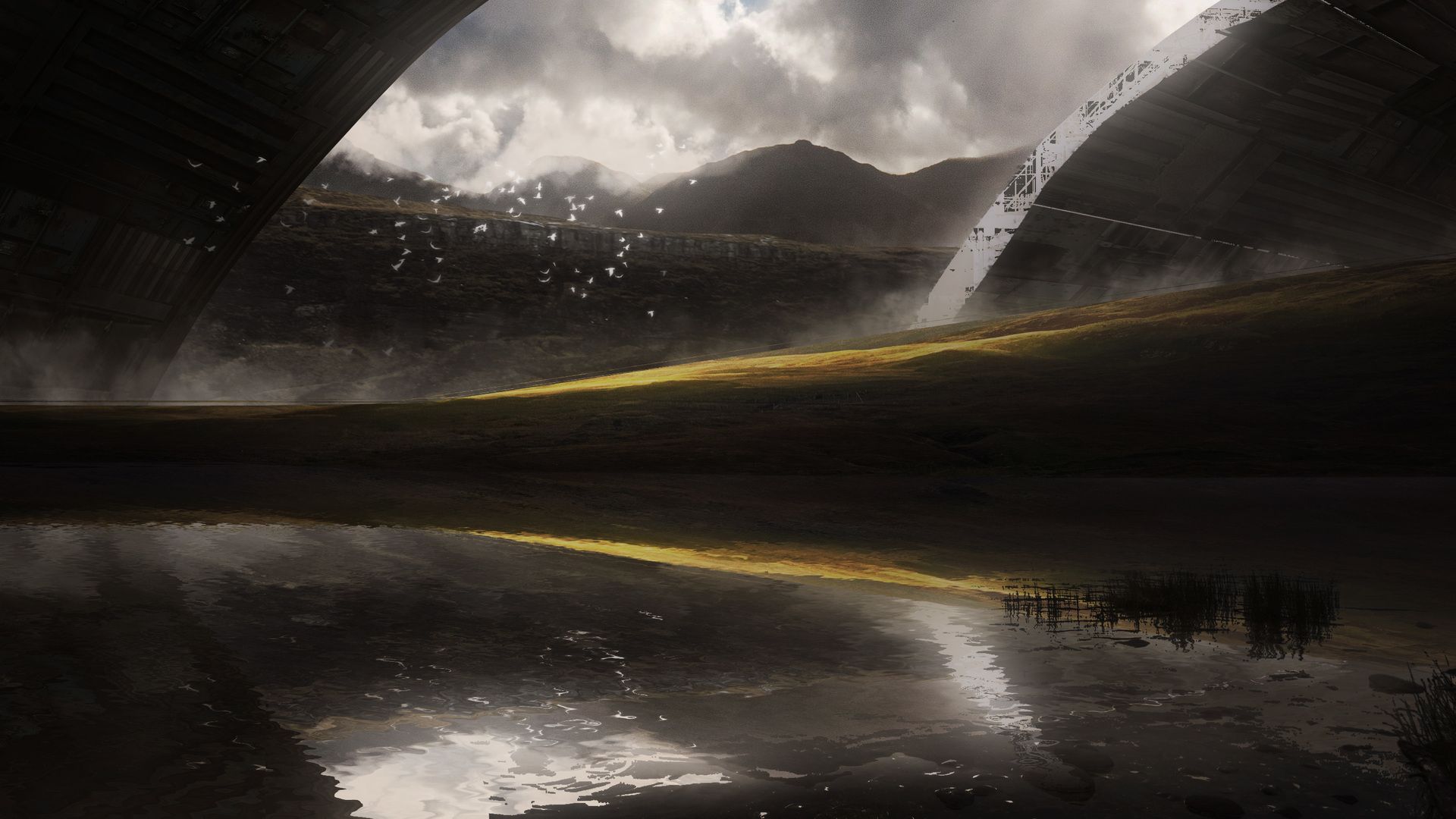 Beautiful Anime Landscape Wallpaper 1920x1080 Ultra HD. Anime