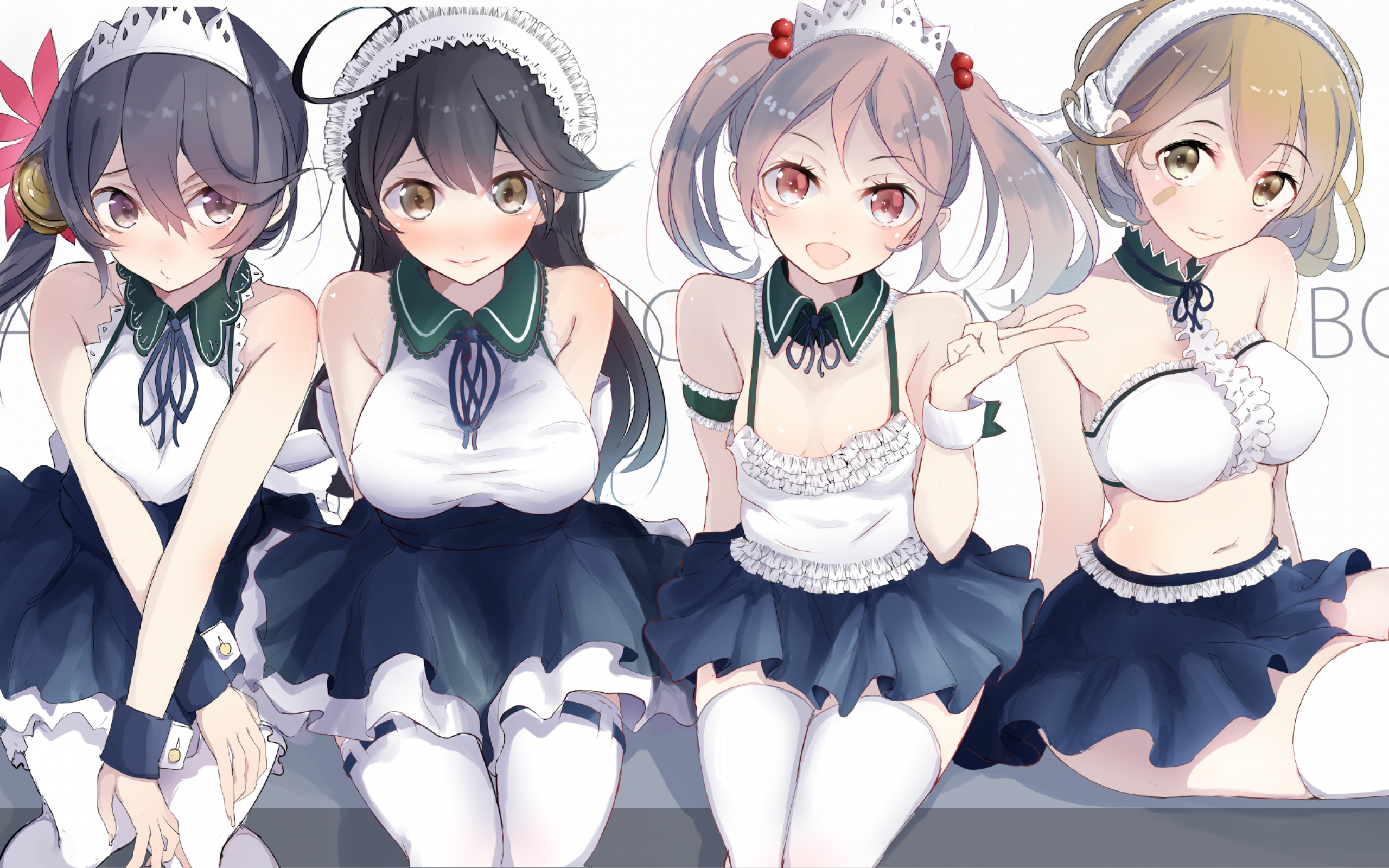 Download 2560x1600 Anime Girls, Group, Skirt Wallpaper