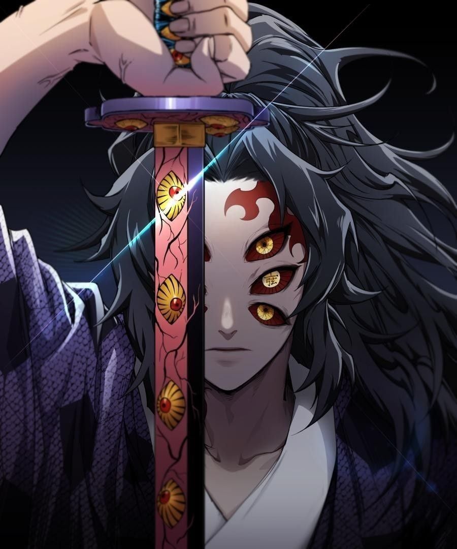 Upper moon 1, kimetsu no yaiba, oni, HD phone wallpaper