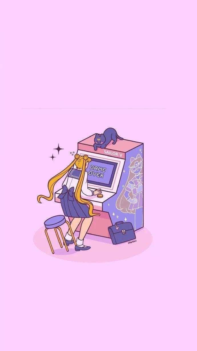 iPhone Aesthetic Lockscreen Sailor Moon Wallpaper. Sailor moon