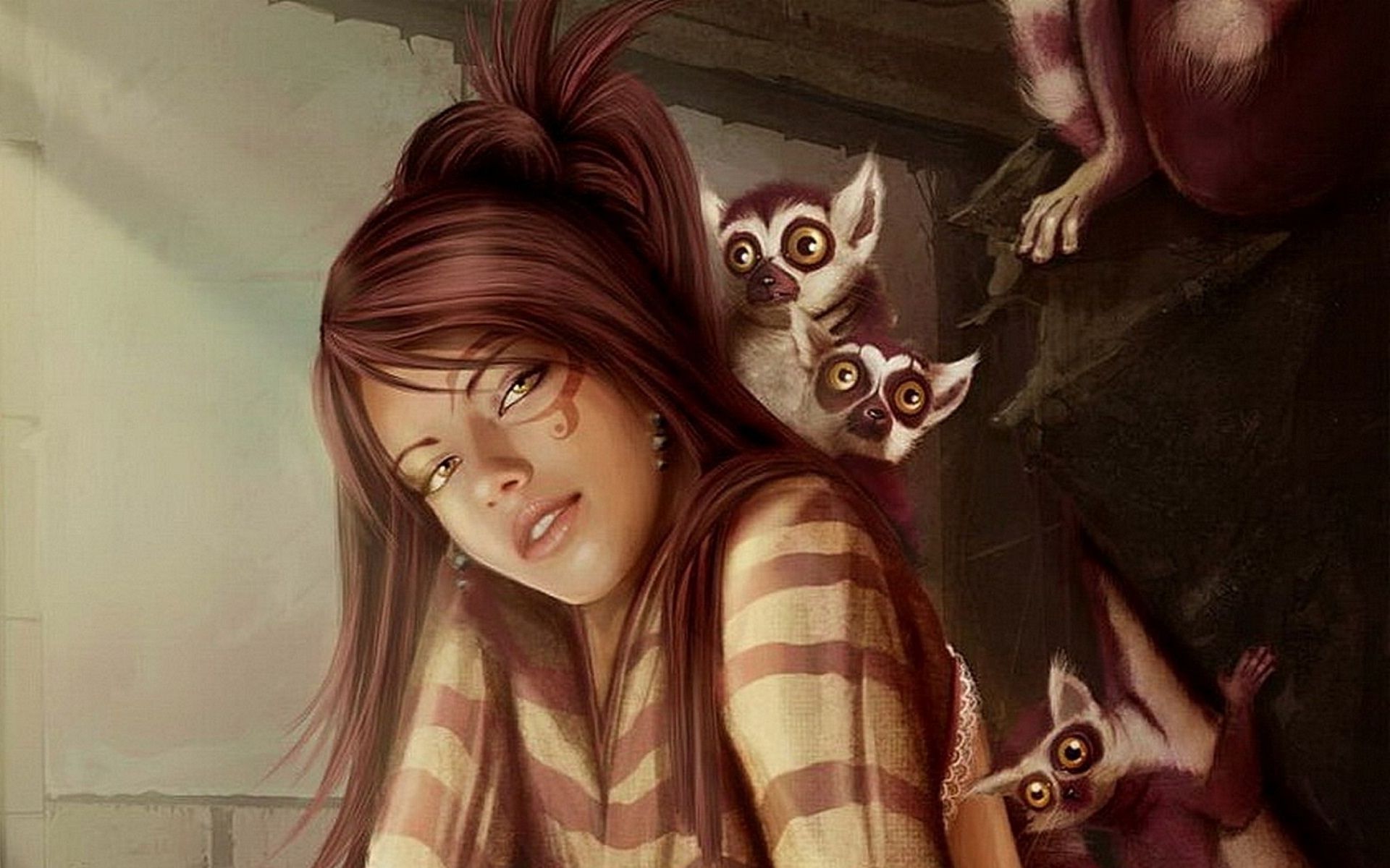 Modern Fantasy Girl Anime Style Wallpaper, Download