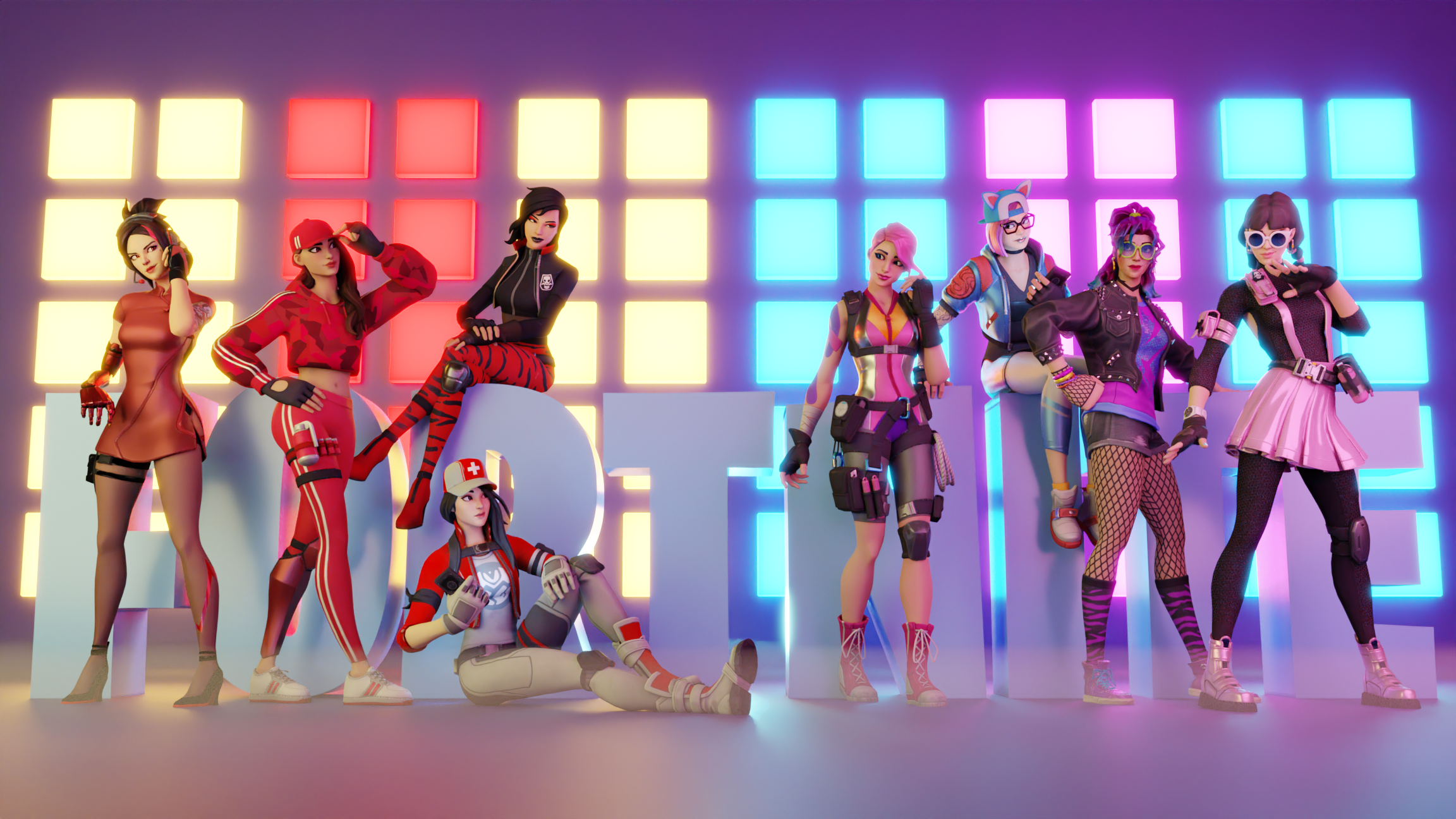 Red and Neon Demi, Ruby, Sorana, Remedy, Journey, Lynx, Synth