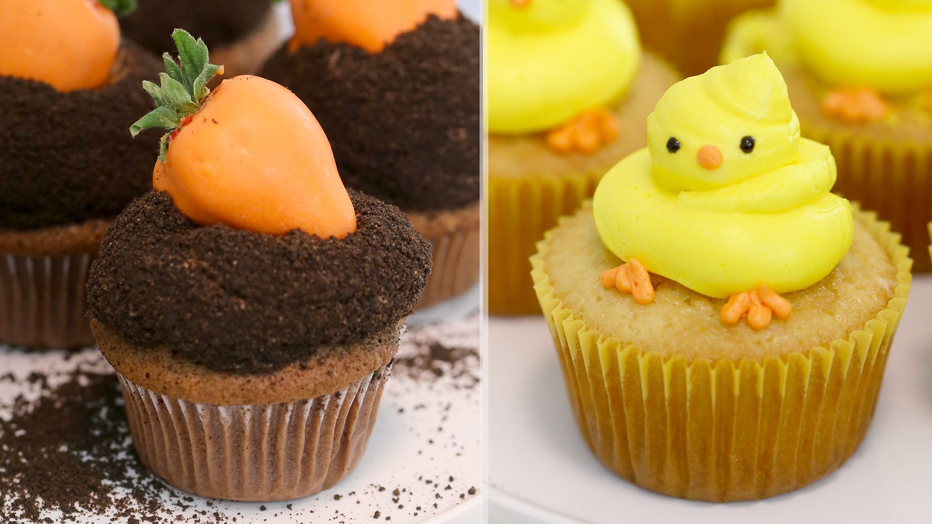 pankobunny: Baby Chick and Carrot Patch Cupcakes