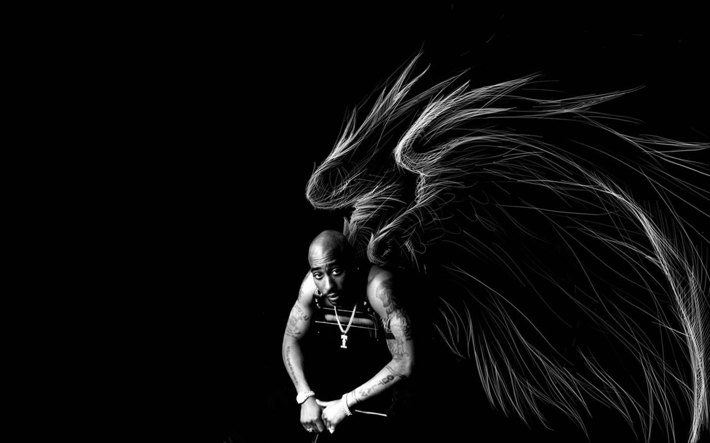 Tupac Shakur with Wings. Angel wallpaper, Fallen angel, Angel