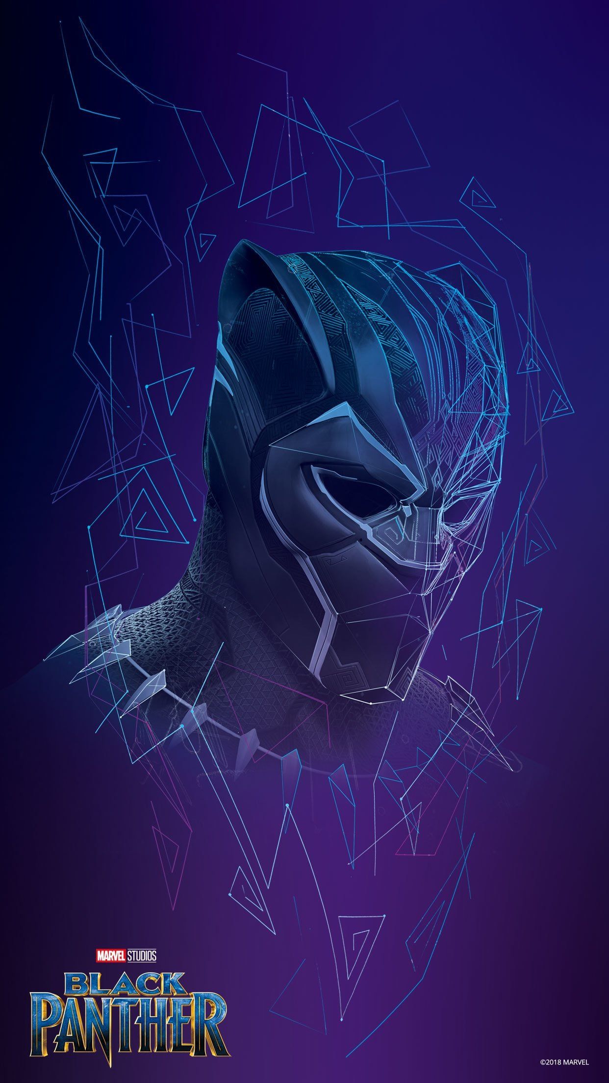 Wallpaper Black Panther Logo Marvel