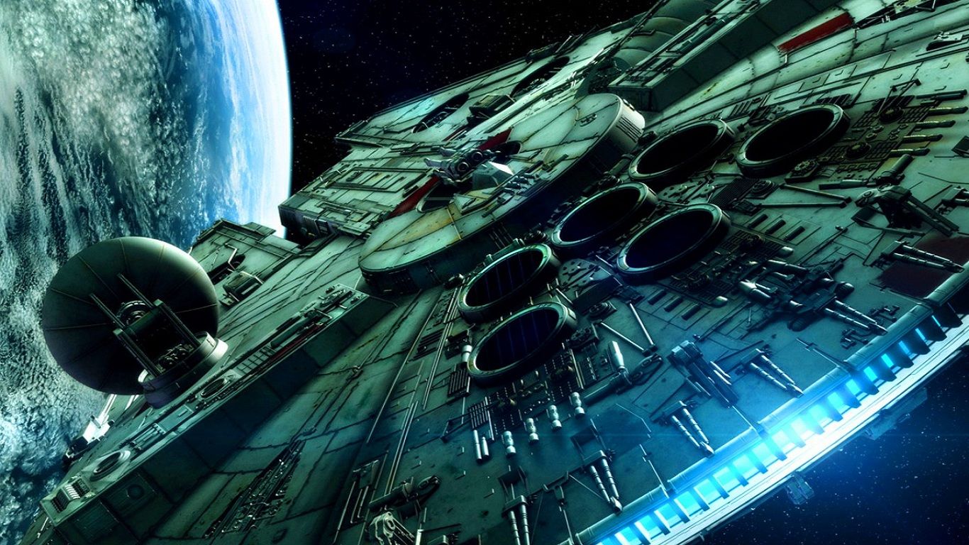 Han Solo's Ship Wallpaperx768