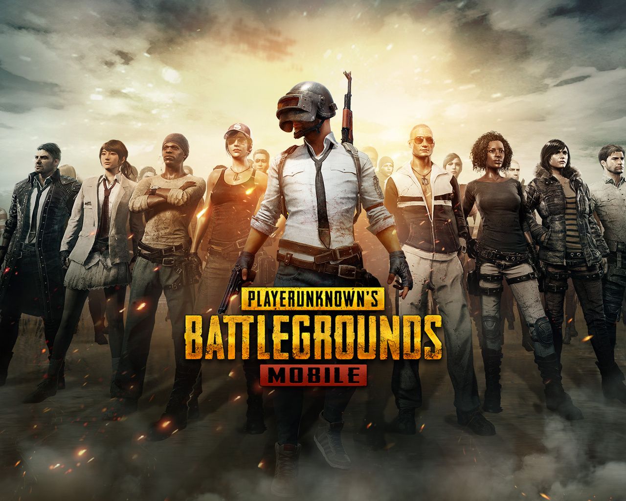 Download PUBG, mobile game, characters wallpaper, 1280x1024