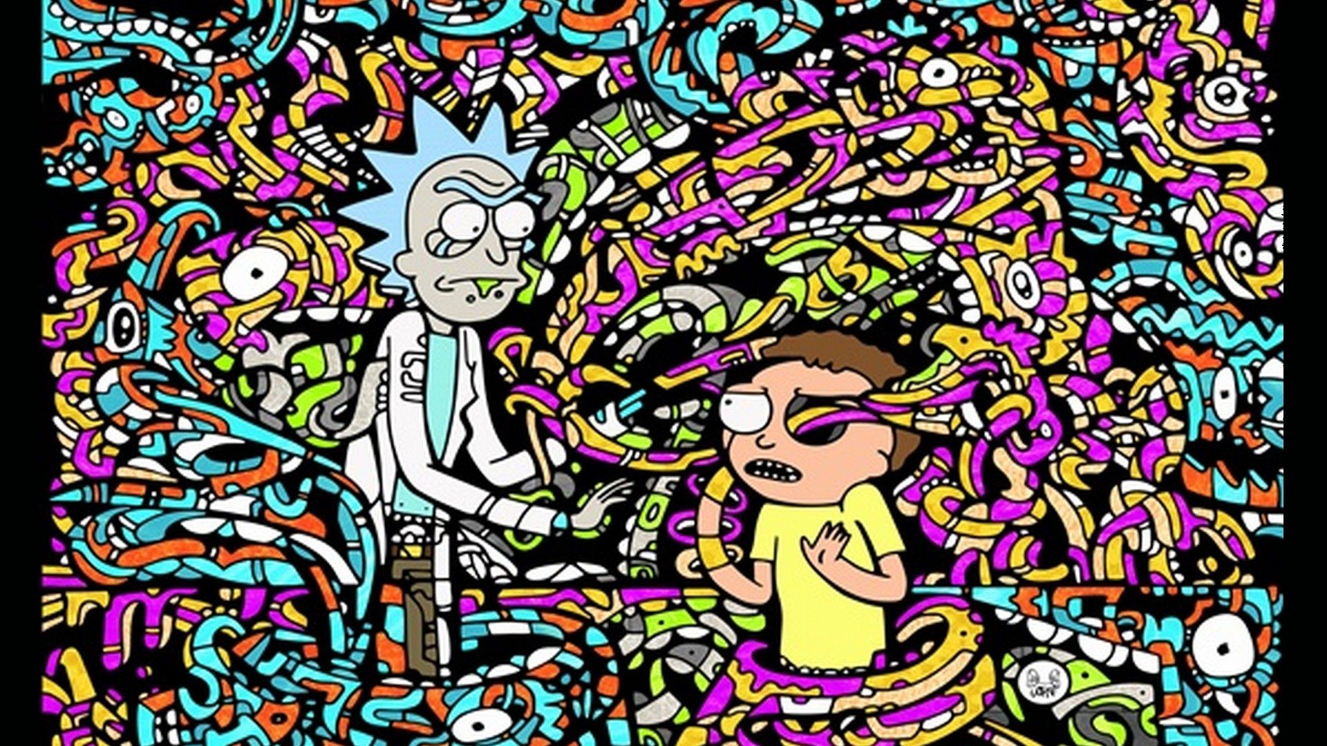 Trippy Rick And Morty Wallpaper