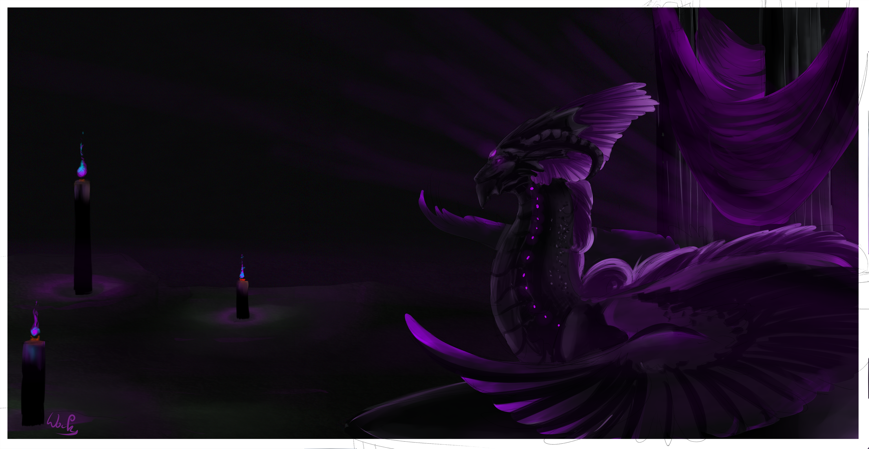Ender Dragon Face Wallpaper. Lavender
