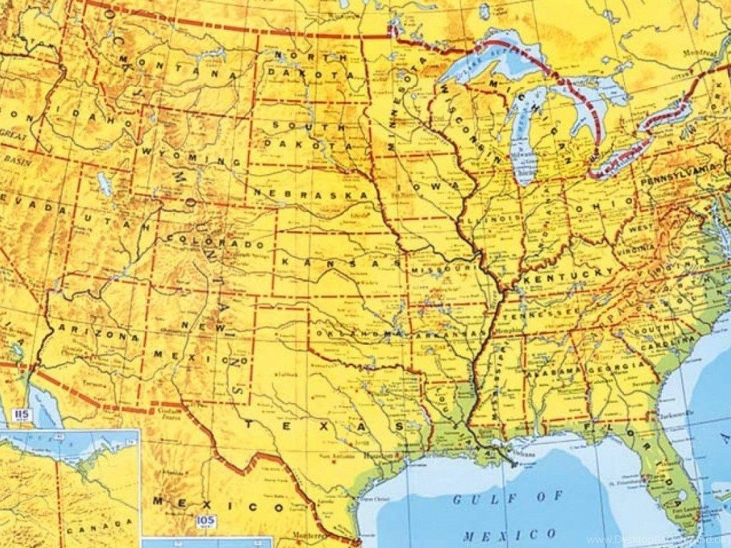 USA Map Wallpaper