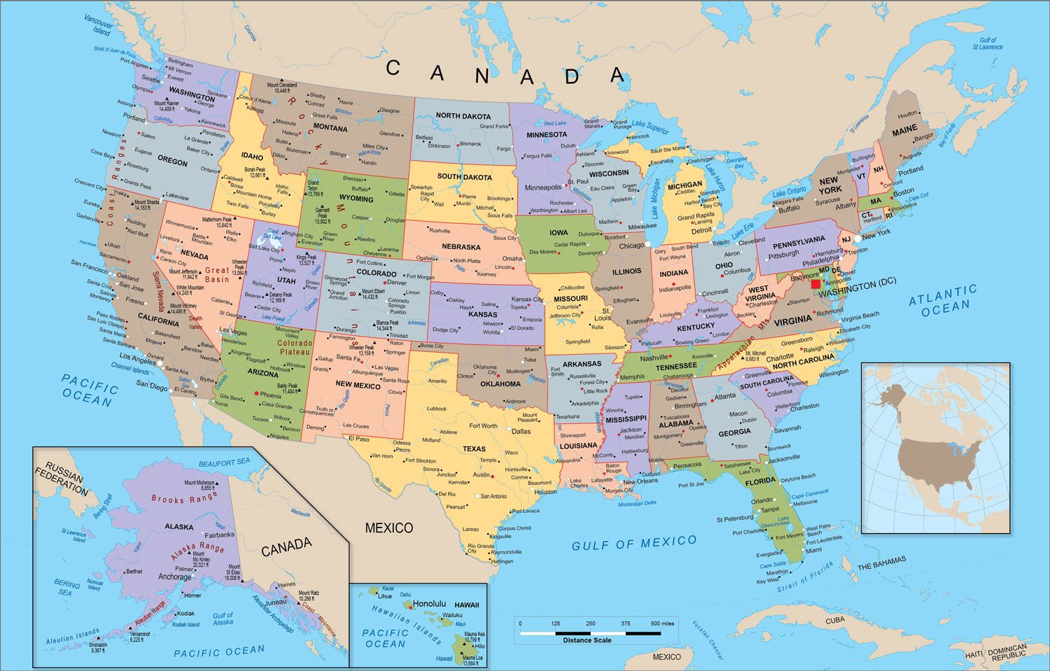 USA Map Desktop Background. USA