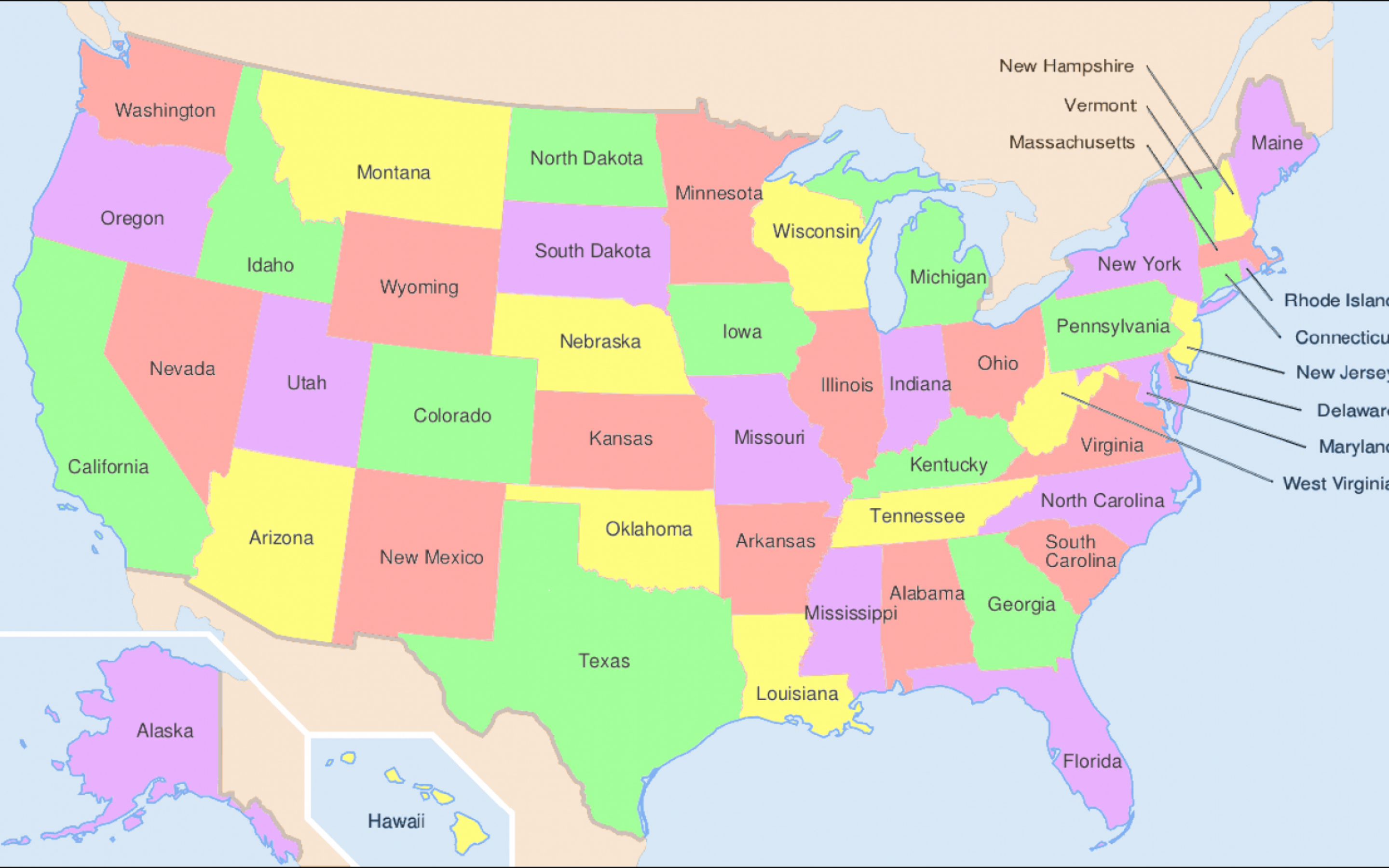 United States Map Desktop Wallpaper