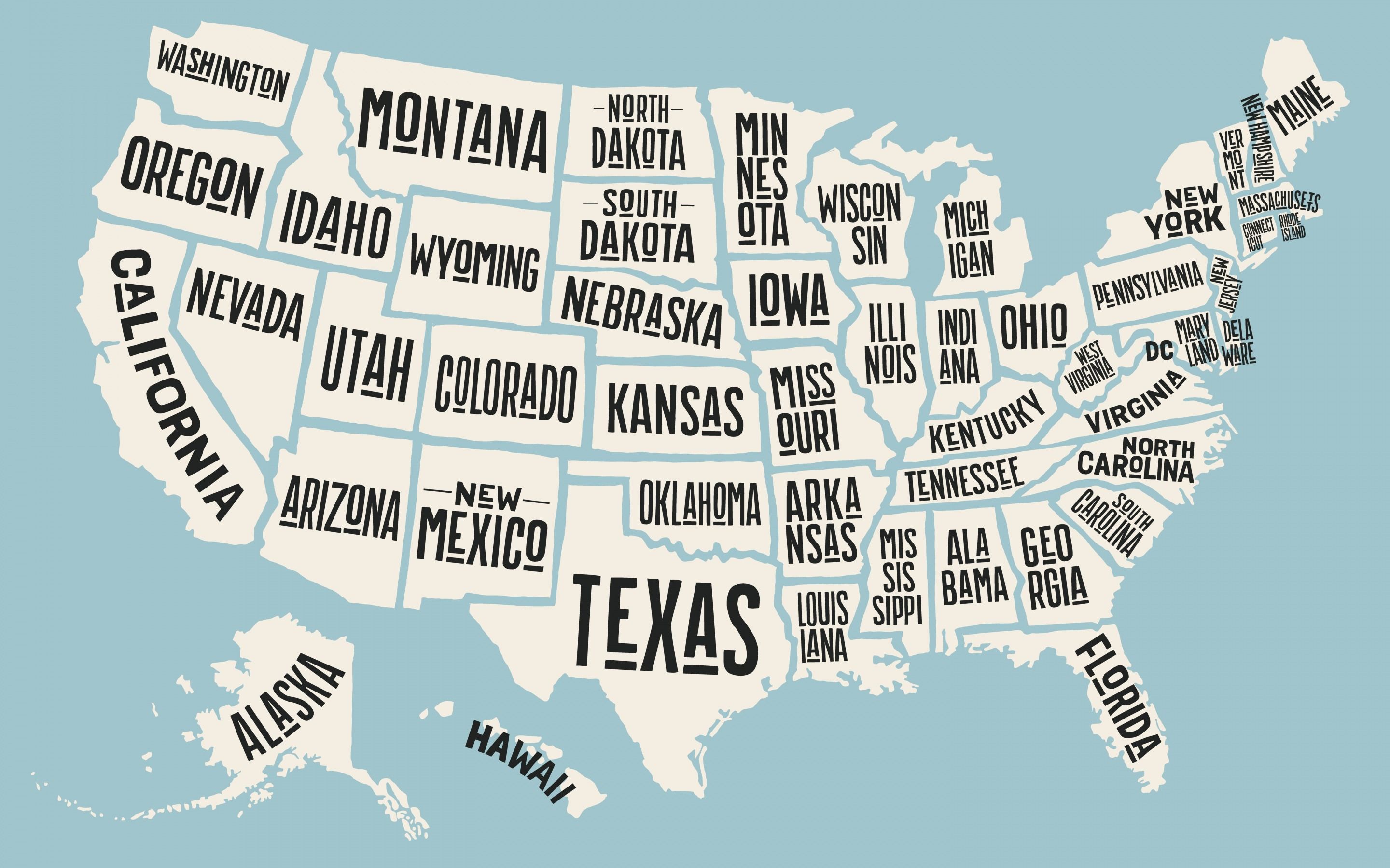 Download wallpaper Map of the USA, creative art, July 4, USA